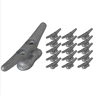 4" Dock Cleat 4 Inch - (2, 5, 10 Pack) - Hot Dipped Galvanized Cast Iron Boat Cleats, Rope Cleat, Boat Dock Cleats - Ideal for Marine, Deck, Nautical Decor