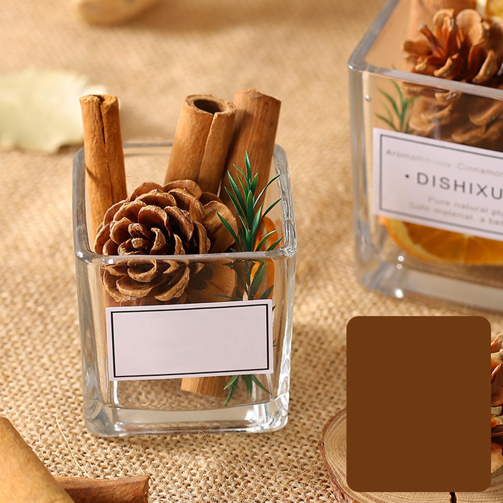 Leapiture Cinnamon Sticks Fragrance Potpourri Dried Flowers Lemon Slices Flameless Home Decorative Oils Diffuser for Fall Decoration Bowl Filler Decor