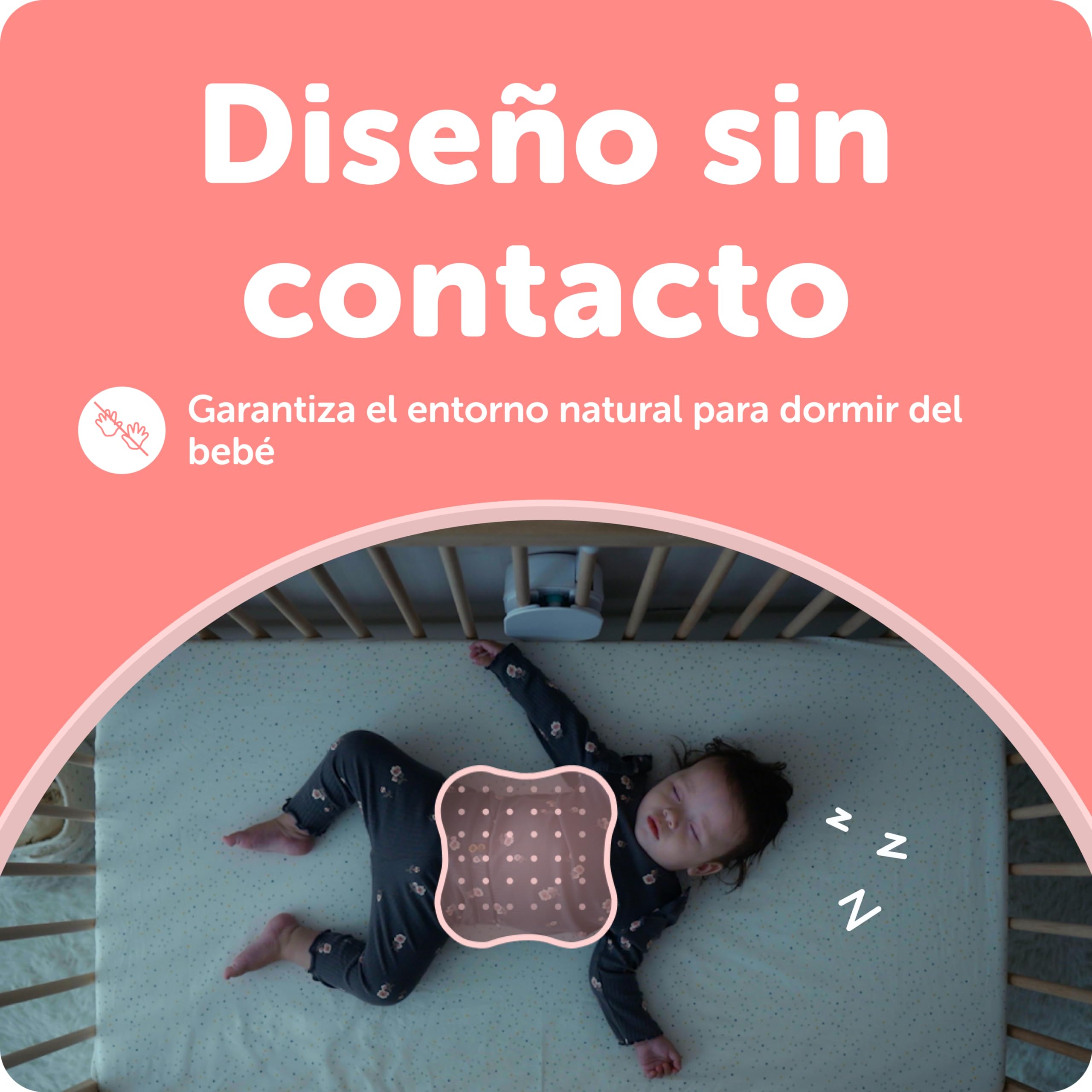 Almohadilla con Sensor de sueño CuboAi: Seguimiento de micromovimientos de bebé en Tiempo Real y detección de Movimiento con alertas de Seguridad proactivas. Debe combinarse con el vigilabebés CuboAi