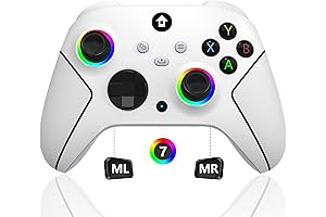 Wireless Controller for Xbox One,YUYIU with 7 Colors RGB Light Compatible for...