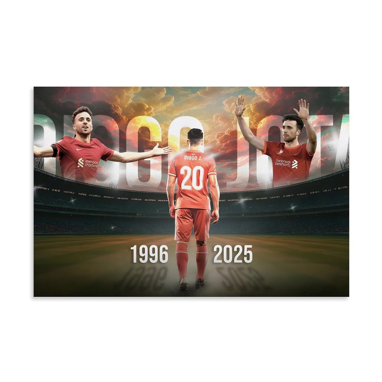 Pokkmnjb Unframe-Style Diogo Poster Jota Posters Aesthetic Canvas Wall Art Print Home Decor For Bedroom Living Room16x24inch(40X60cm)