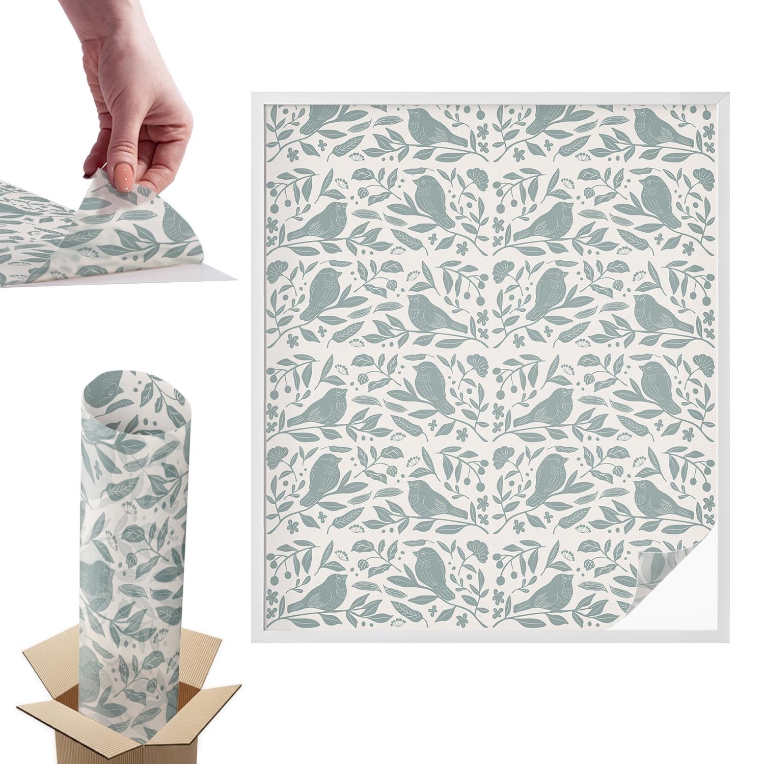 Film vitrail pour vitre anti-regard adhésif PVC 100x116 cm pour salle de bain