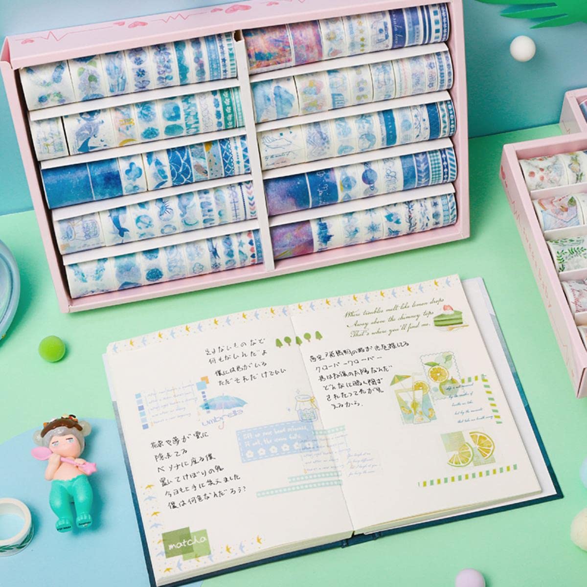 100 Pz/lotto Nastri Washi Decorativi Bel Fiore Nastro Adesivo di Carta Nastro Adesivo FAI DA TE Adesivo Scrapbooking Diario Regali di Cancelleria-B