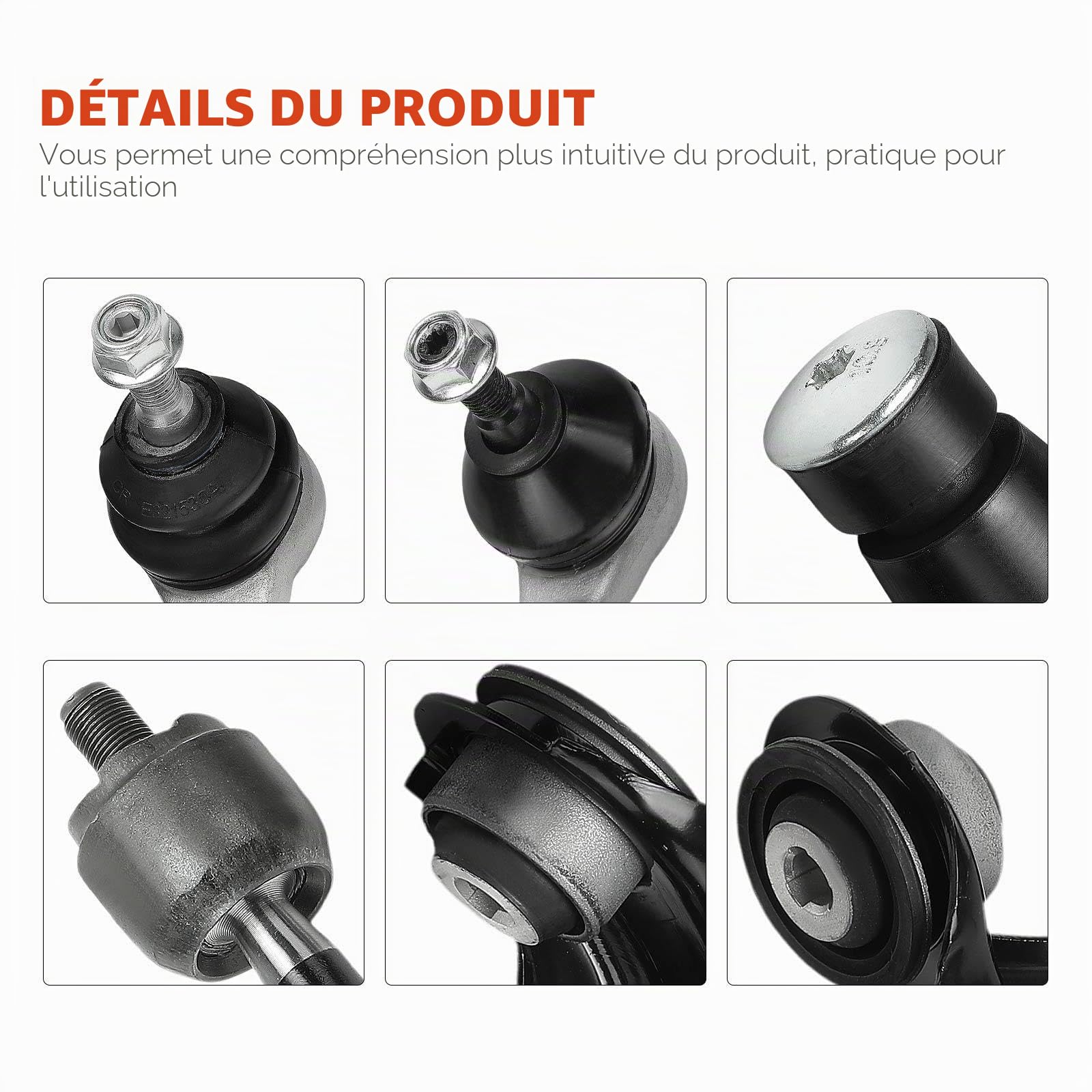 Frankberg 8x Kit de Bras de Suspension Avant Gauche Droite Compatible avec Kangoo KC0/1 Clio II BB CB Kubistar Camionnette X76 Kangoo Express FC0/1 Remplacer# 7701047415