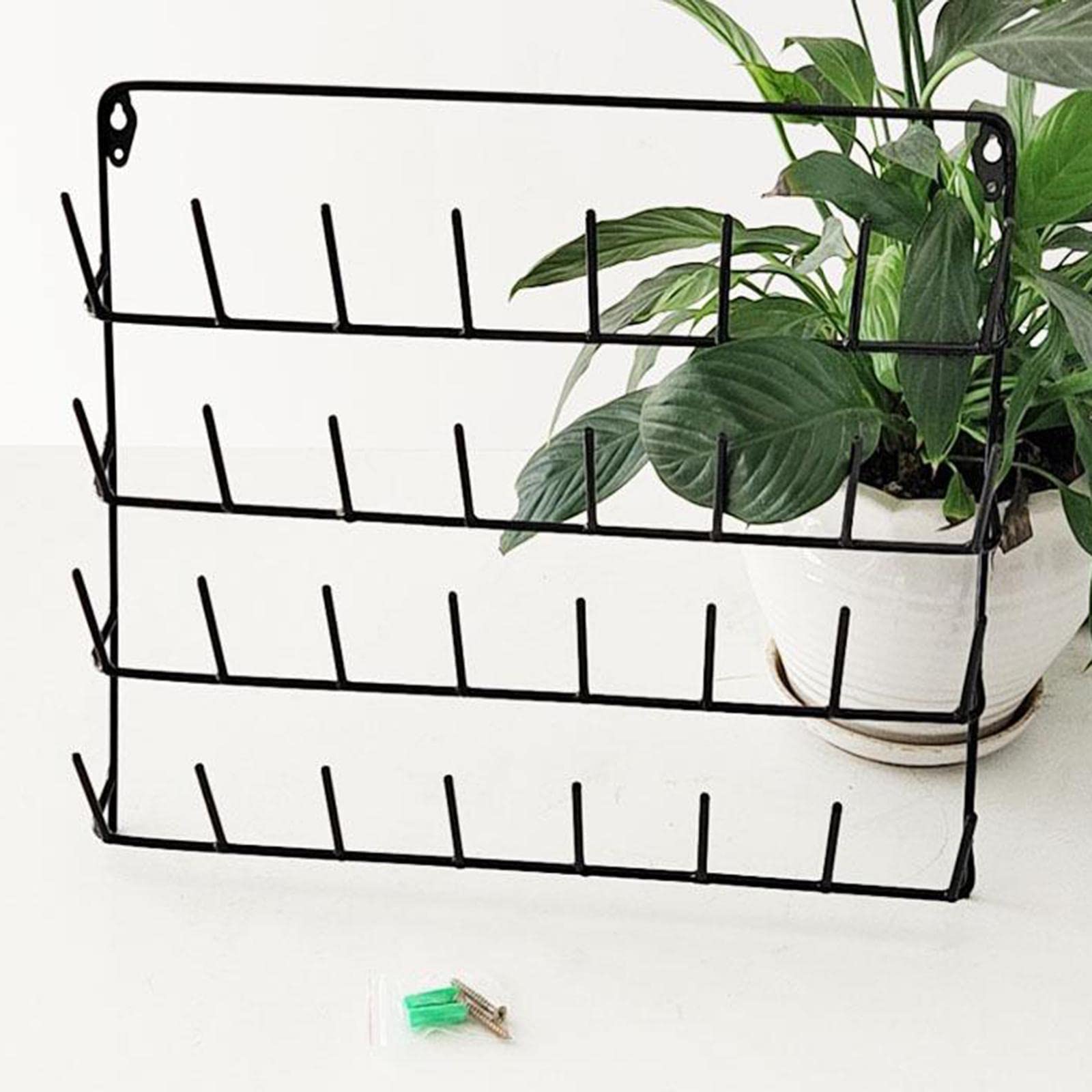 Estante de hilo de coser de 32 bobinas, soporte de pared para coser en la pared, estante organizador de hierro para mini costura, acolchado, joyas, bordado