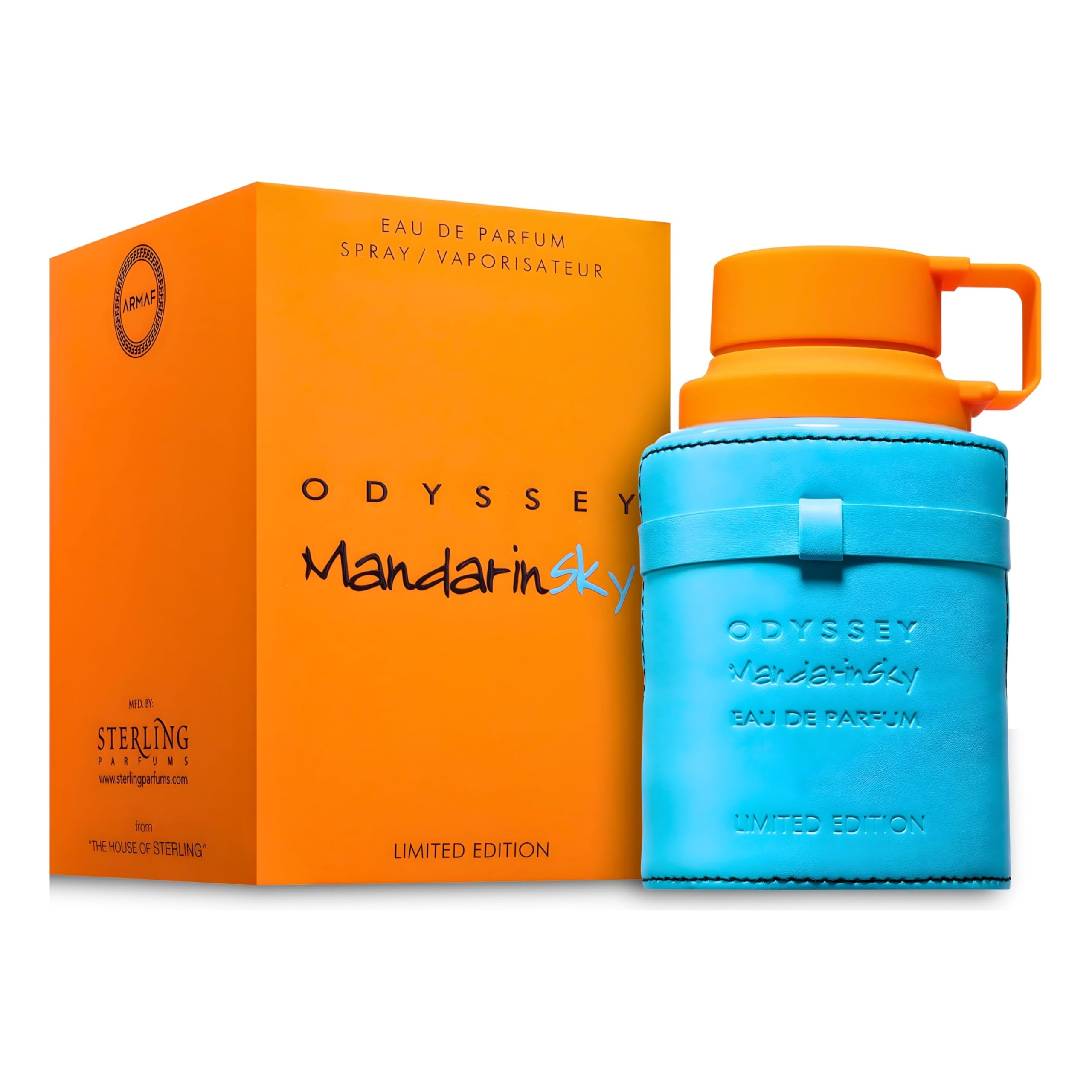 Odyssey Mandarin Sky - Armaf - Eau de Parfum Hombre - Perfume Cítrico Fresco con Mandarina - Fragancia Duradera Intensa - Edición Limitada - Pack Laborawi (1 x 100 ml)