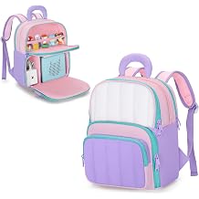 LoDrid Travel Backpack Compatible with Tonie Box 2/1, Multi-pocket, Pink | Storage Bag for Audio Player Starter Set, Characters, Charger, Headphones and Accessories, Bag Only