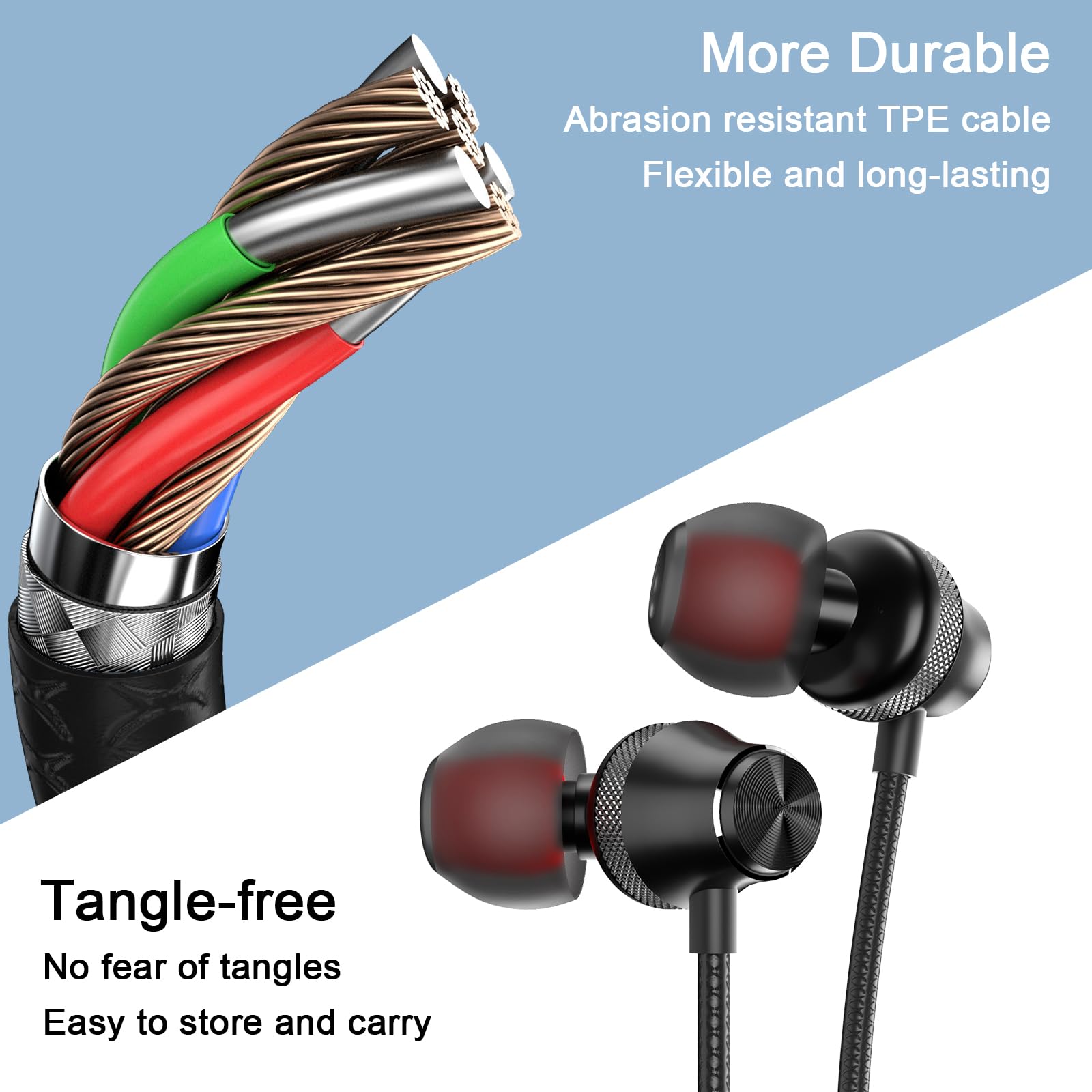 Auriculares con cable con micrófono, conector de 3,5 mm para iPhone, iPad, iPod, computadora, auriculares con cancelación de ruido con micrófono y control remoto para portátiles, PC, MP3/4,