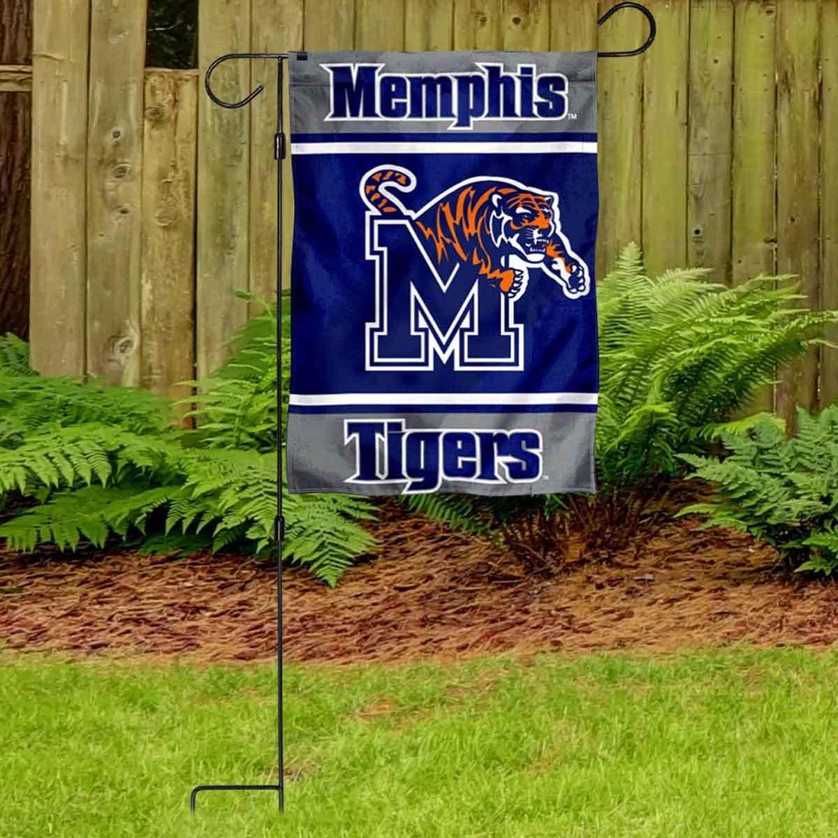 College Flags & Banners Co. Memphis Tigers Garden Flag and Flag Stand Holder Flagpole Set
