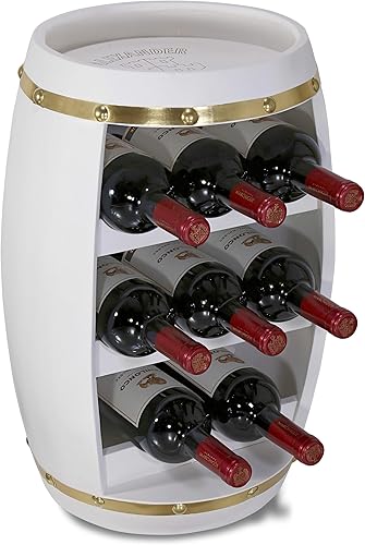 Miniatura 1 de CoTa Global Alexander - Estante para vino blanco y dorado, soporte de madera independiente para 8 botellas de vino, soporte decorativo para