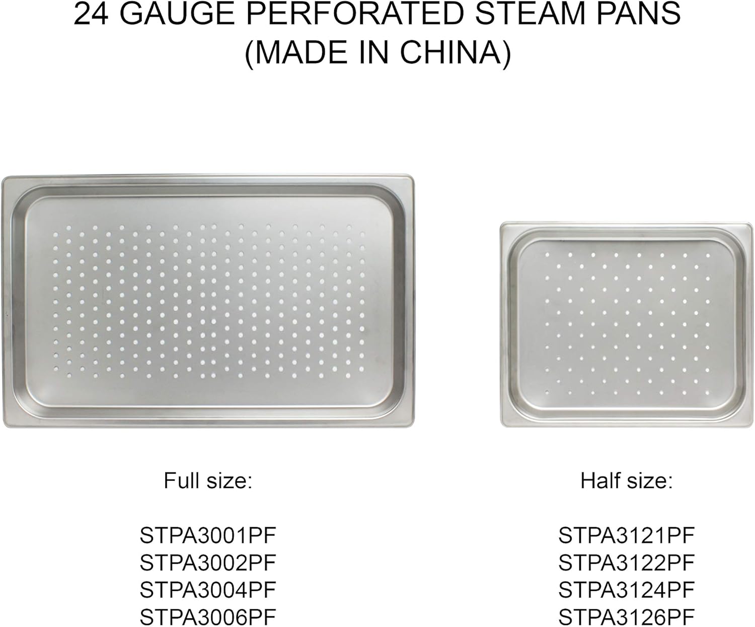 Thunder Group half size 6" deep perforated 24 gauge steam pans, comes in each