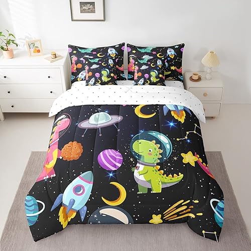 Miniatura 8 de Manfei Juego de edredón de 7 piezas con notas musicales tamaño individual, juego de cama con temática musical retro para niños y niñas, ropa de cama