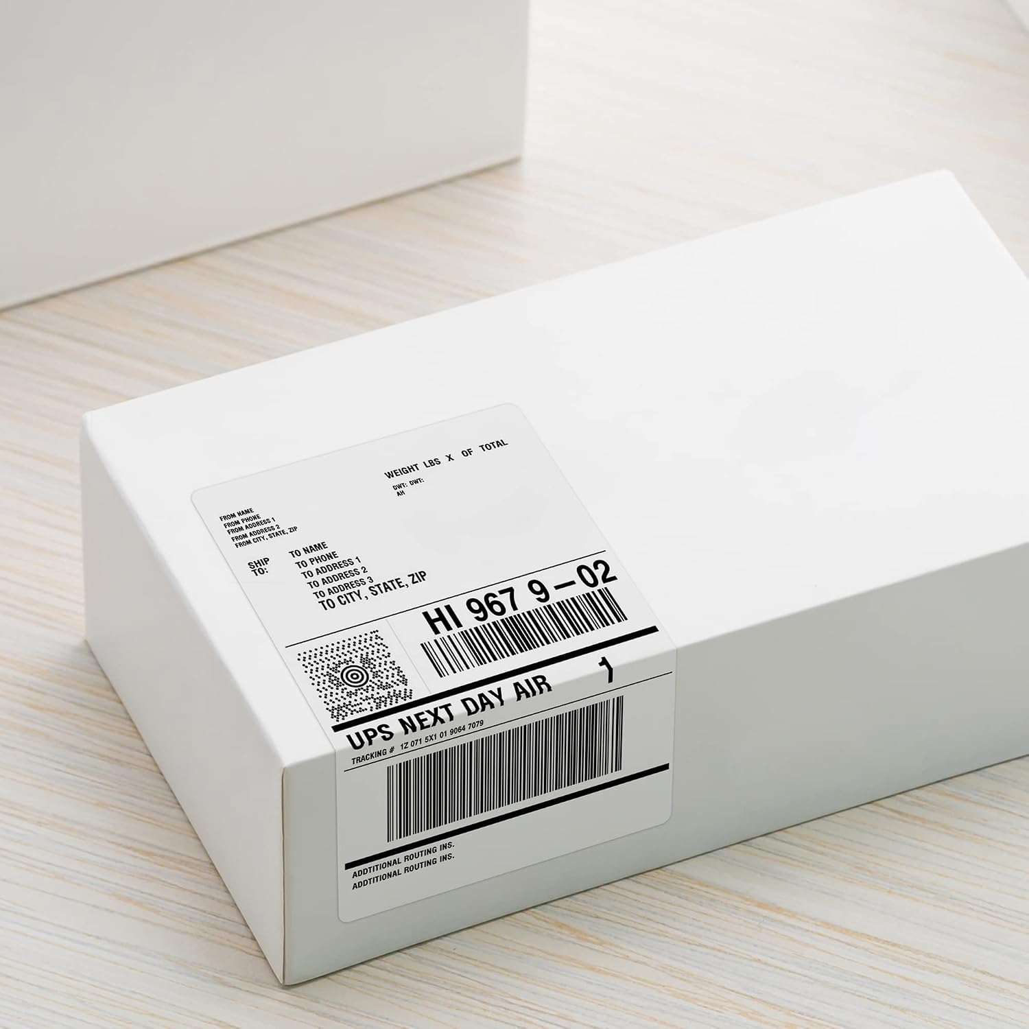 8NET 4 x 6 White Fanfold Direct Thermal Mailing Shipping Labels Self Adhesive, 4000 Labels per case, Compitable with Most Thermal Printers