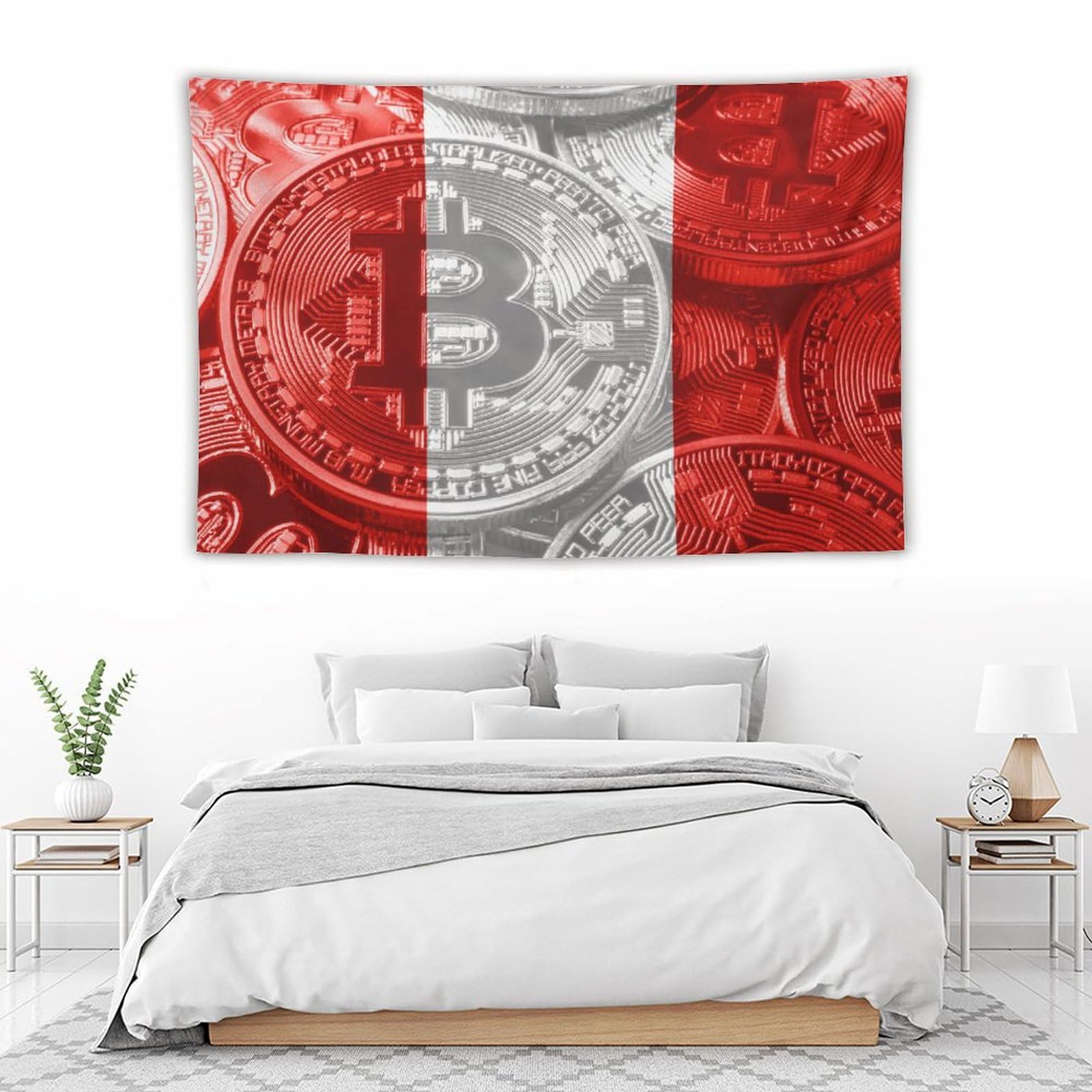 Amazon.com: Peru Flag Bitcoin Tapestry Wall Hanging, National Flag Art Wall  Decoration Tapestry, Tapestry For Bedroom Living Room Dorm Home Decoration,  40