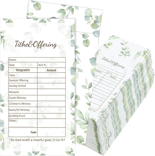 Miniatura 1 de Sobres de diezmos y ofertas sobres para dinero en efectivo de la iglesia para diezmos para ofrecer suministros de iglesia autoadhesivos para la
