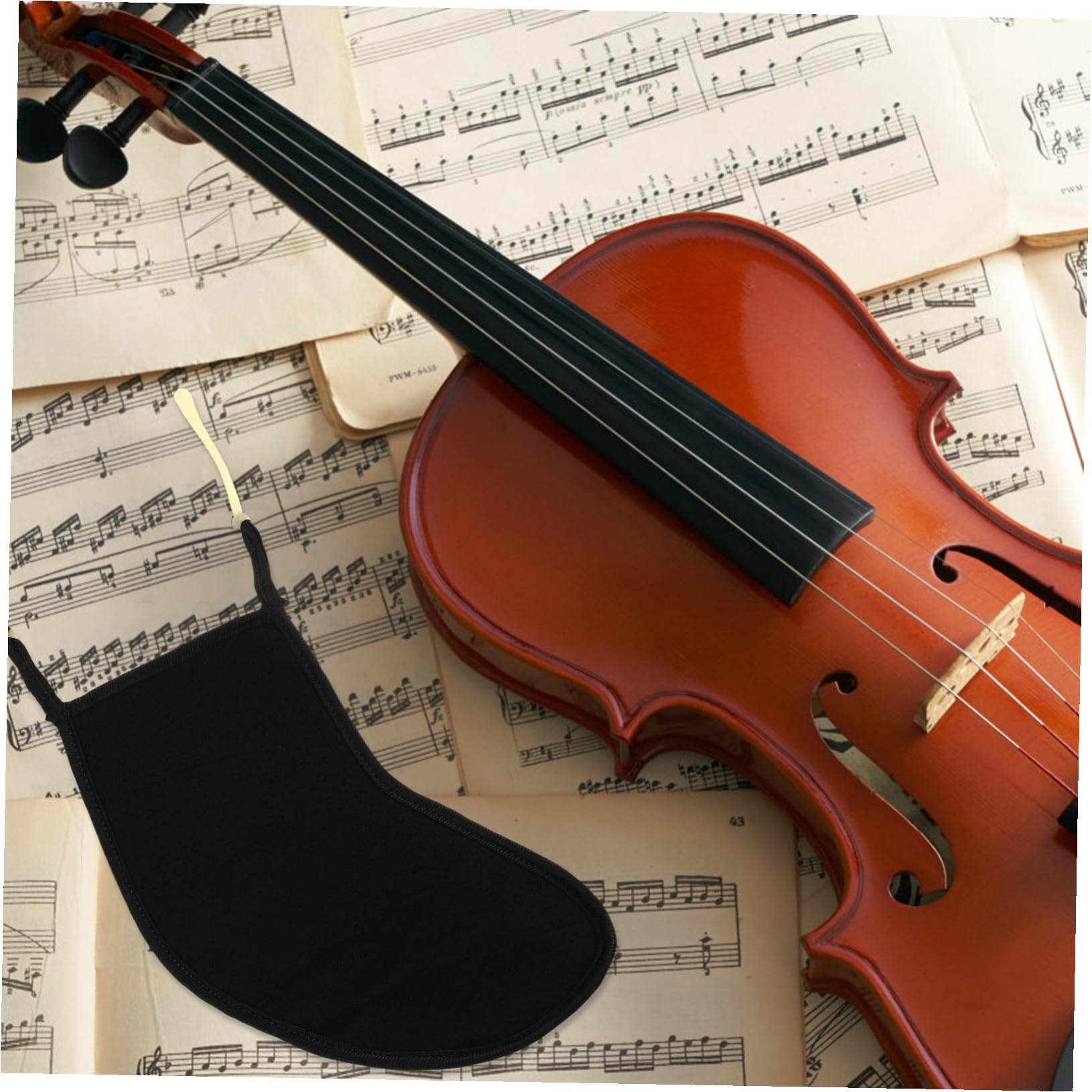 Cabilock Almohadilla para Adecuado para Actuaciones y Práctica del Violín de Violín Varios estilos Barbilla Diseño Ligero y Compacto, Material de Pelusa Transpirable