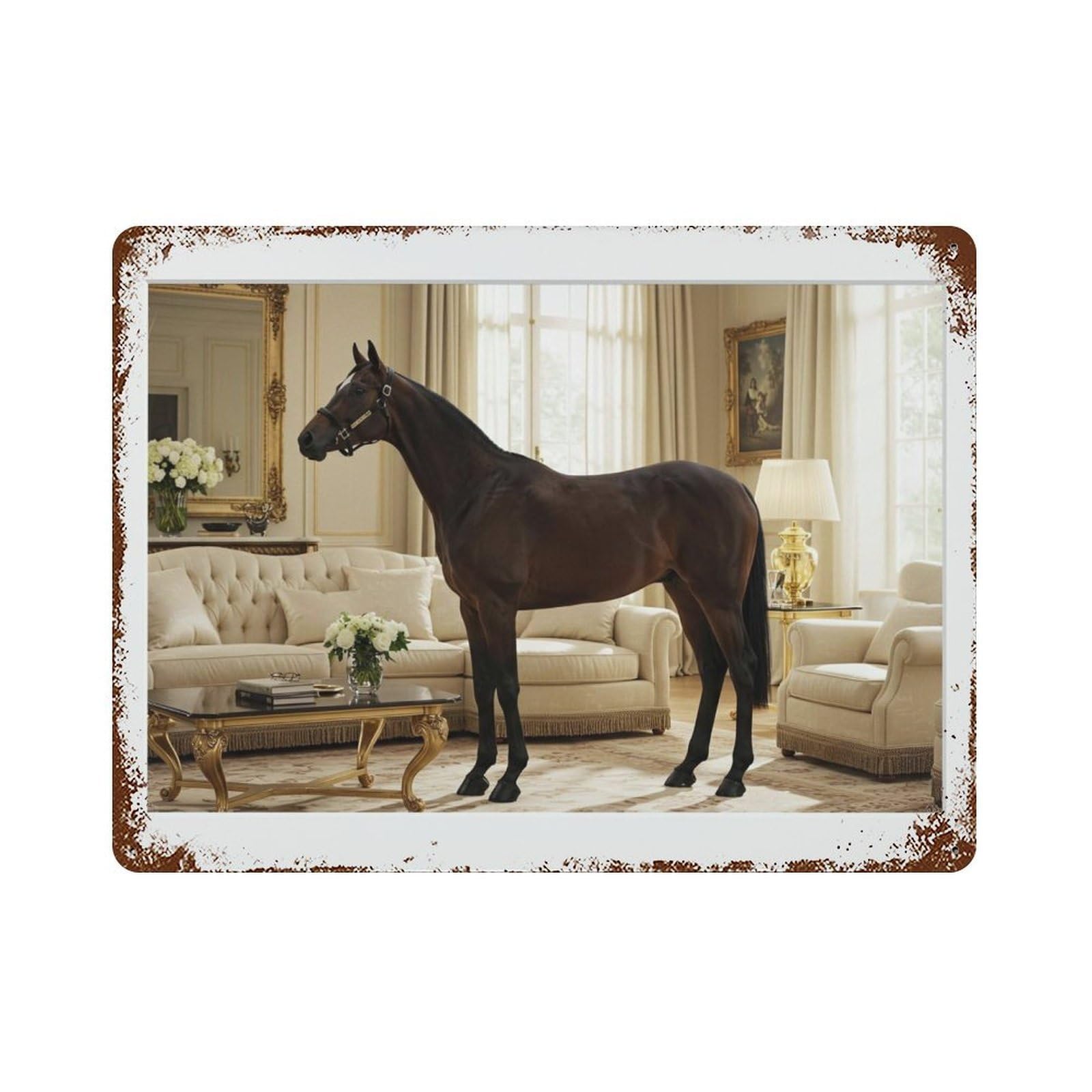 xiaoxiaoshen Horse Photography S Wall Decor Art Metal Tin Poster Modern Home Decor Art Home Bar Shop Decorations Vintage Sign 30x40cm