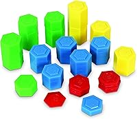 Vista 11 de Learning Resources Pesas hexagonales – Juego de 54 piezas, a partir de 8 años, manipuladores matemáticos para niños, suministros para profesores