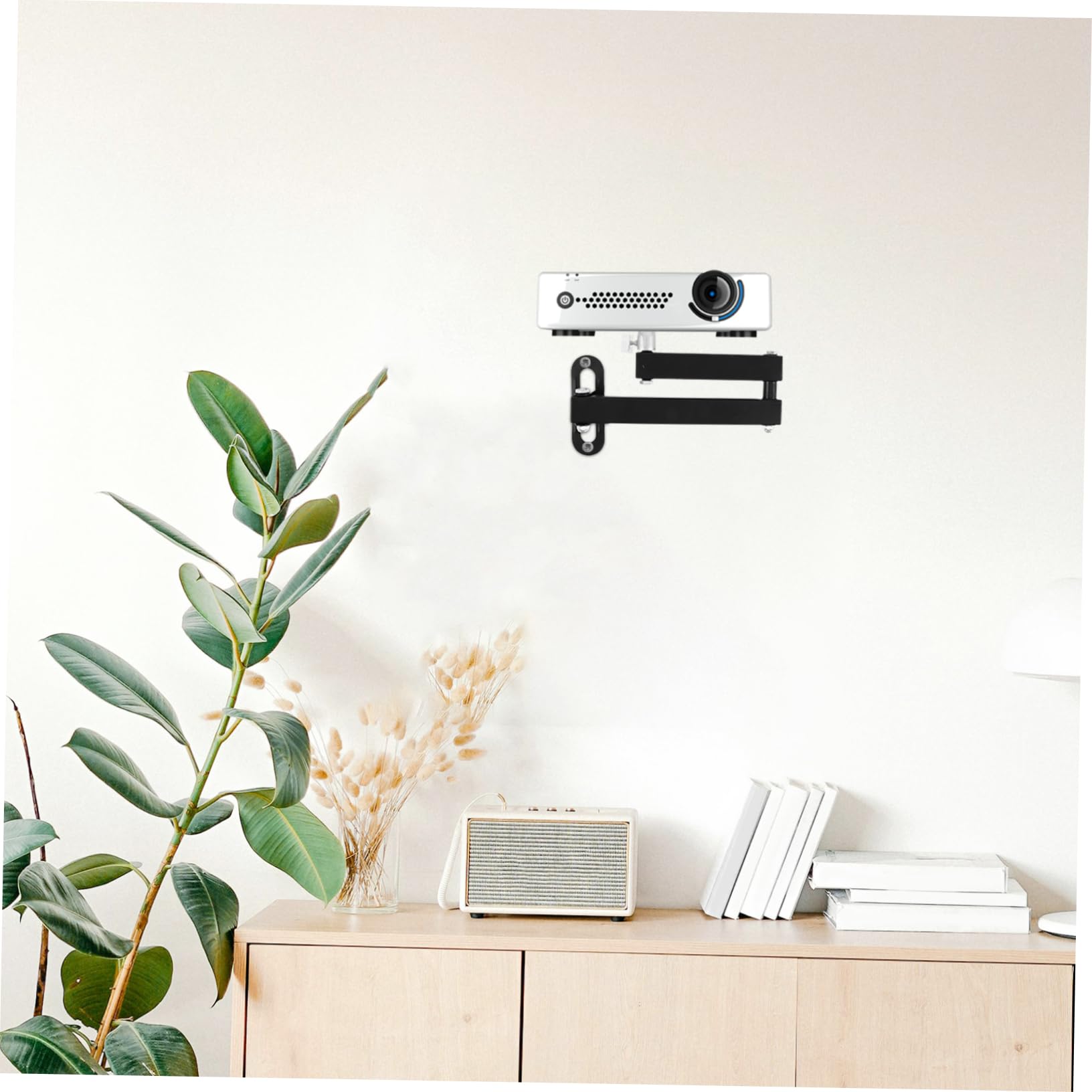 SHINEOFI 360grado Supporto Per Proiettore Pieghevole Parete Con Rotazione Regolabile Di Gradi in Lega Di Alluminio Per Montaggio Soffitto o Parete Per Home Theater