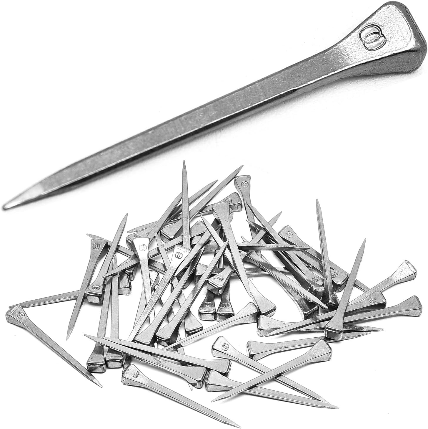 Surf turtle E6 Horseshoe Nails 250 Pcs 2.1 Inches Low Carbon Steel Horse Hoof Nails Horse Training Supplies Tool for Securing Firmly