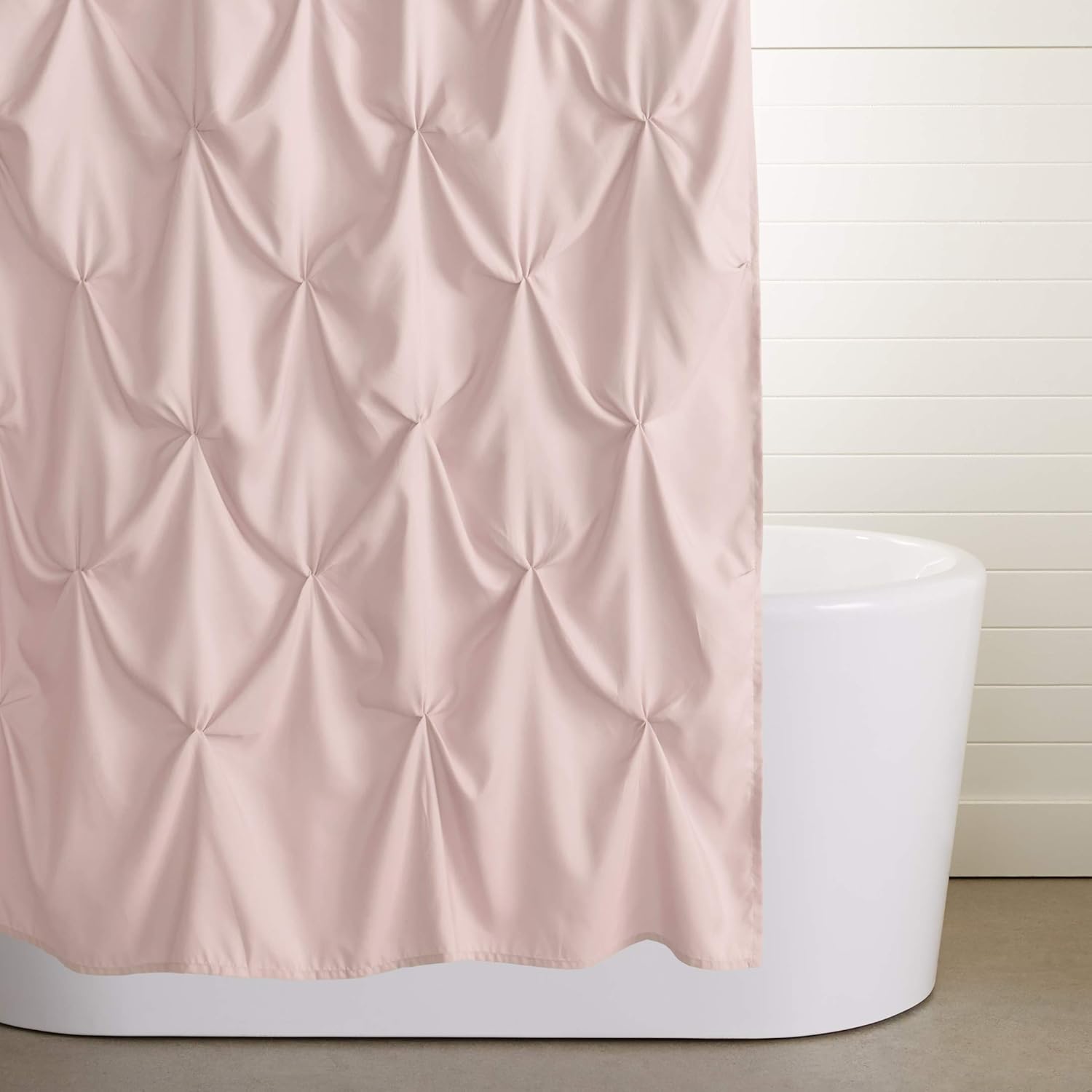  Basics Pinched Pleat Bathroom Shower Curtain - Blush, 72 Inch : Everything Else