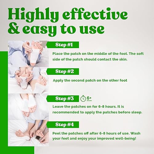 Miniatura 3 de Nuubu Almohadillas de limpieza profunda para pies, parches de hierbas naturales para el cuidado de los pies, ingredientes naturales orgánicos