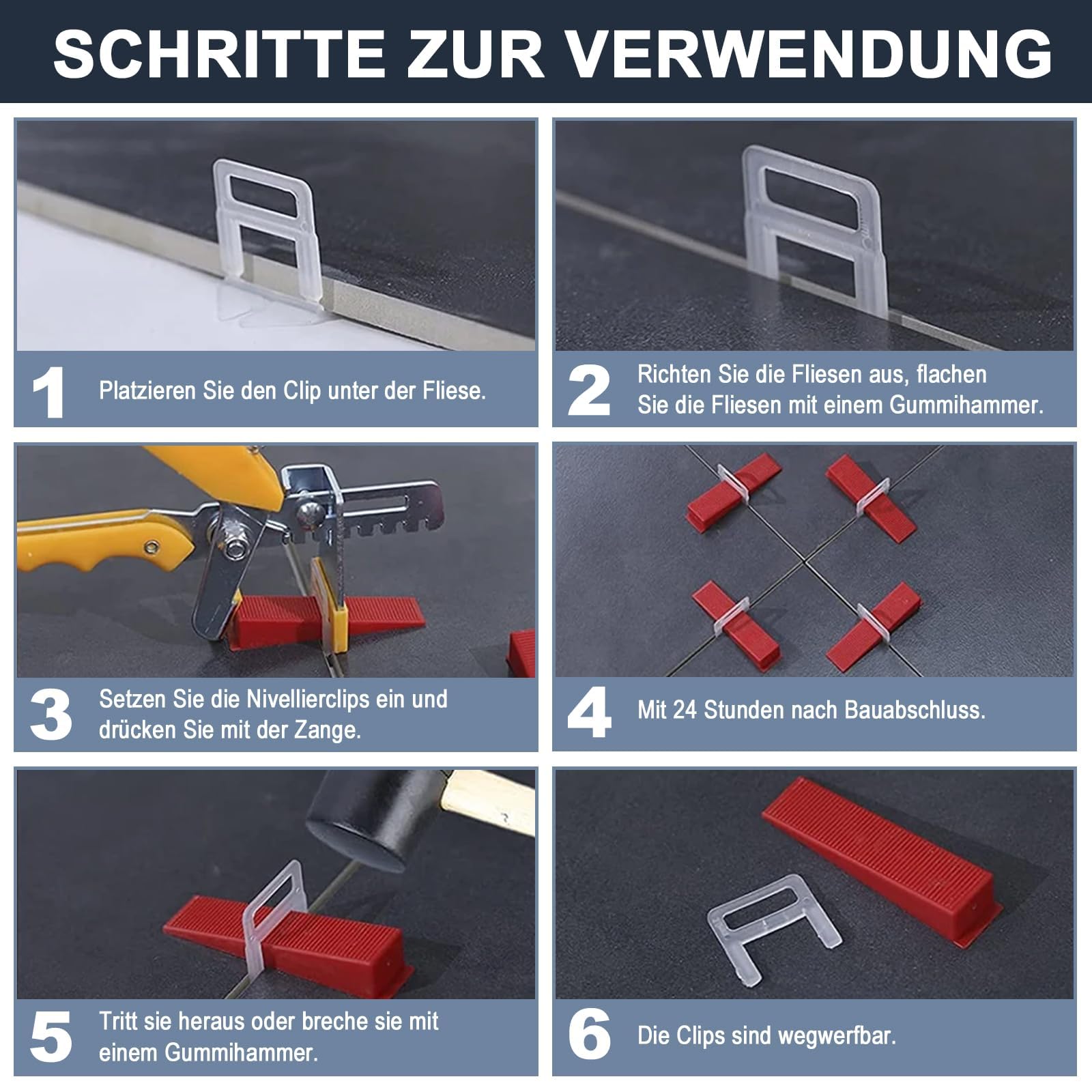 Tegel leveling systeem Starterspakket voor 1 mm voegbreedte