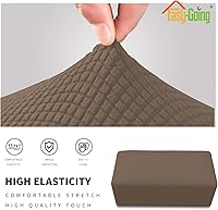 Vista 3 de Easy-Going Funda Elástica para Otomana Taburete de Almacenamiento Plegable Protector de Muebles Forro Rectangular Suave con Parte Inferior Elástica