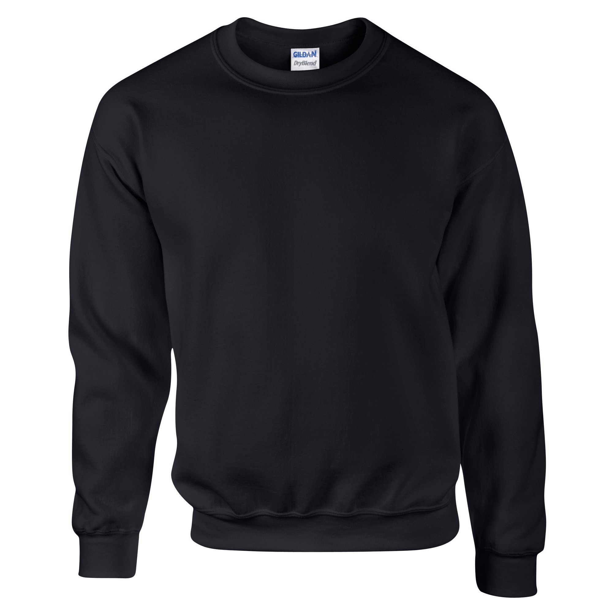 Gildan DryBlend Adult Set-In Crew Neck Sweatshirt (13 Colours) (2XL) (Black)