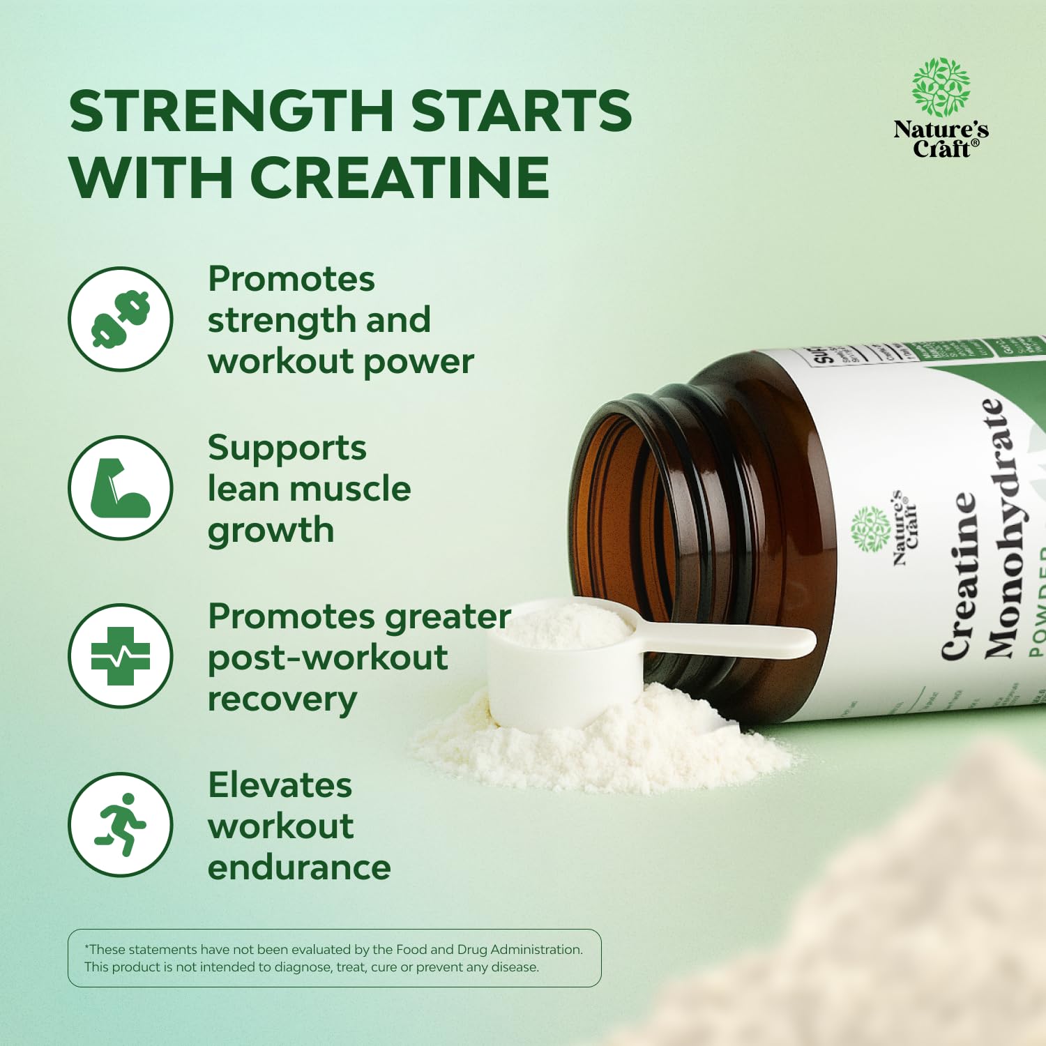 Creatine Monohydrate for Pre and Post Workout Support - 100 Servings — Amazon image 3