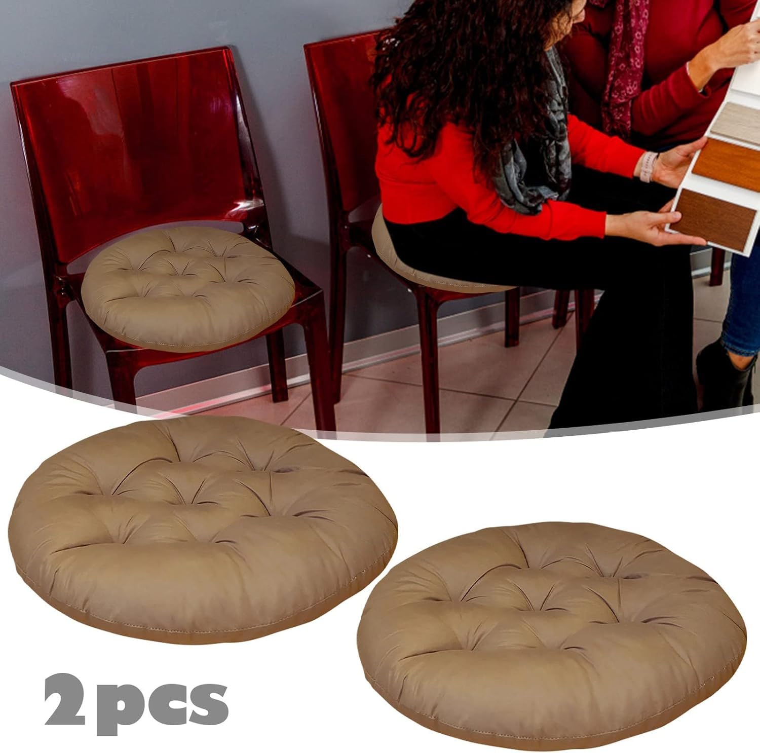 Amazon.com: YUURO Set of 2 Round Chair Cushion 14