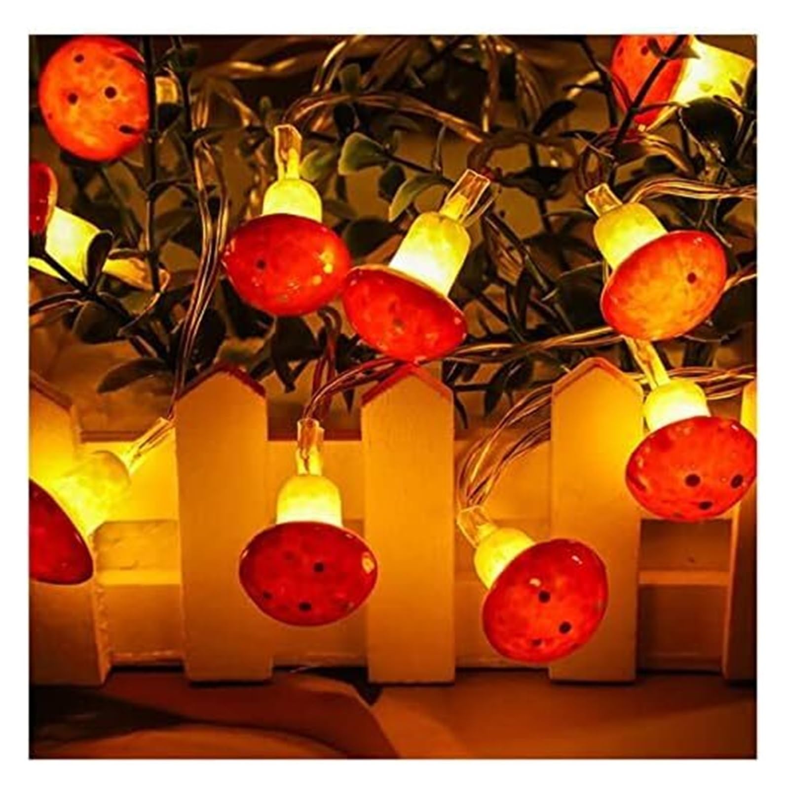 FBHFSUIEF Mushroom |Creative Christmas Decorations Starry Lights|Fairy for Wedding,Bedroom,Thanksgiving,Fall(6.5ft(10led))