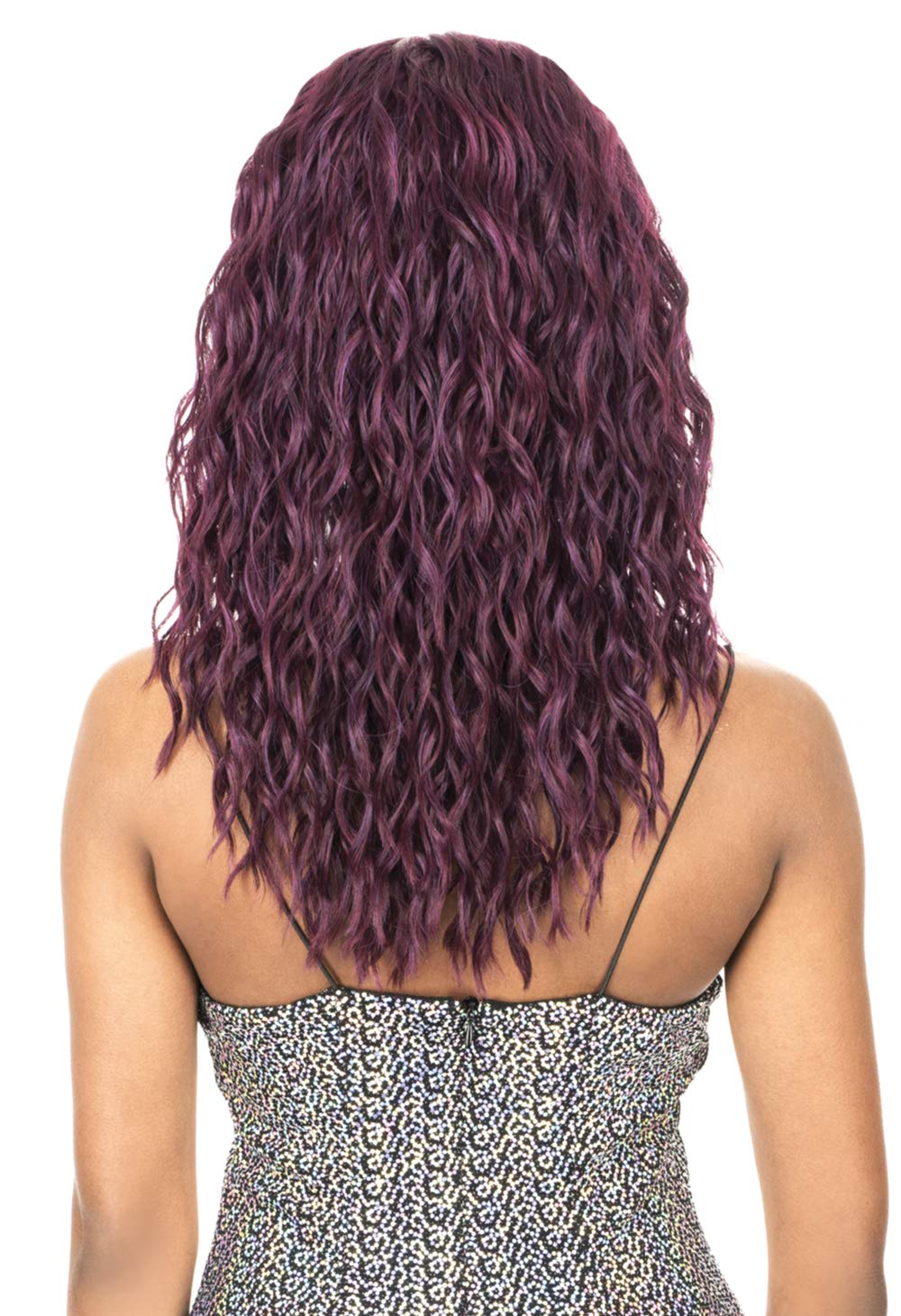 New Born Free Magic Lace Front Wig Lovely Long Length Curly I & Free Part Style Synthetic High Heat Resistant Fibers - MLI323 (1)
