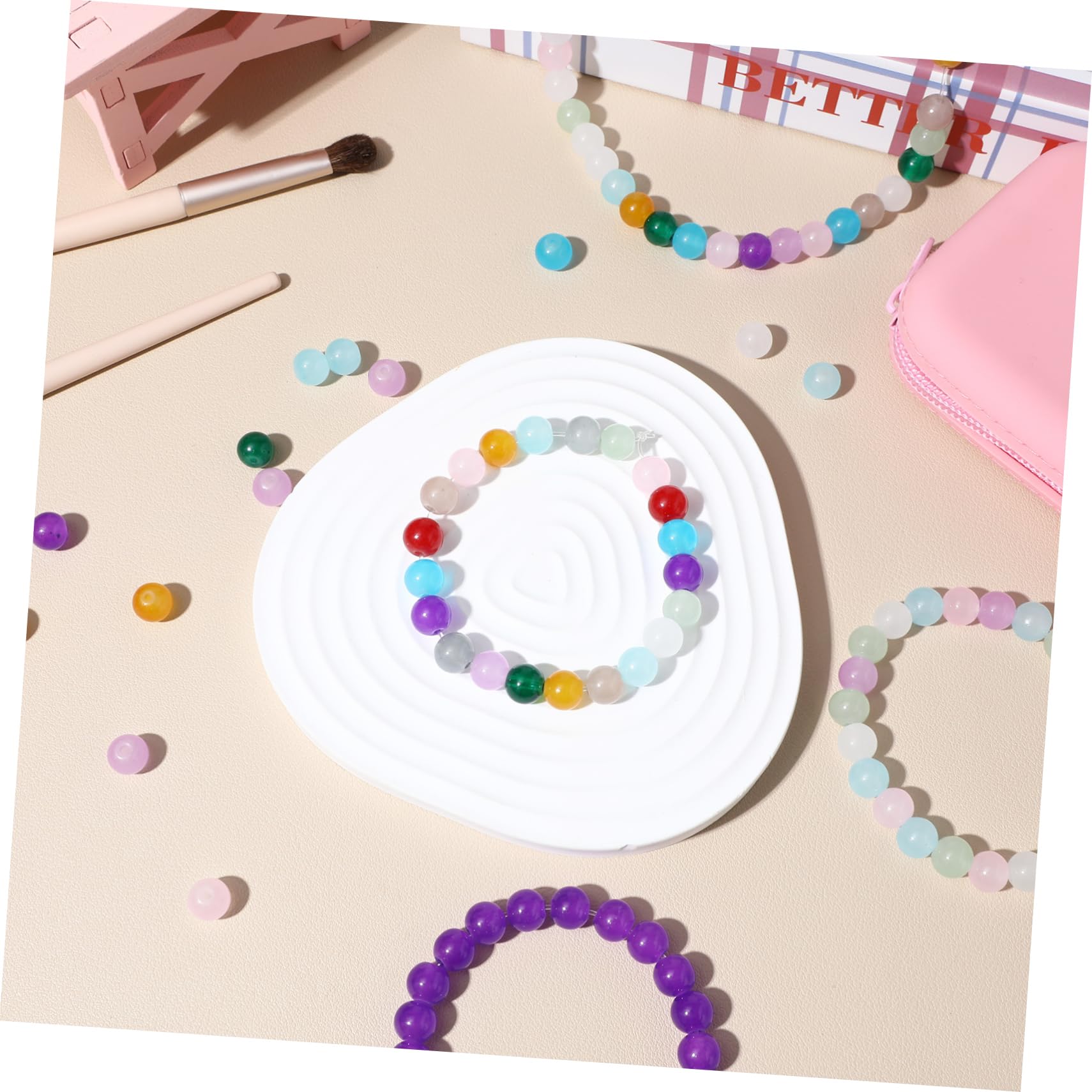 600piezas Cuentas Sueltas Para Hacer Joyería Cuentas Redondas Para Pulseras y Bisutería