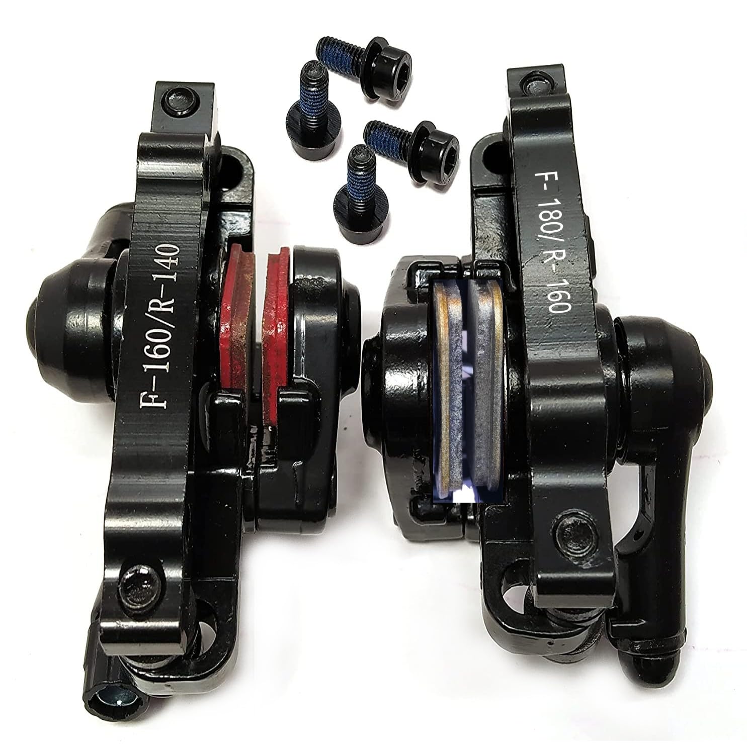 Bicycle Disc Brake Caliper Set, Front and Rear Combo Pack, Black, 2 Piece-image-26