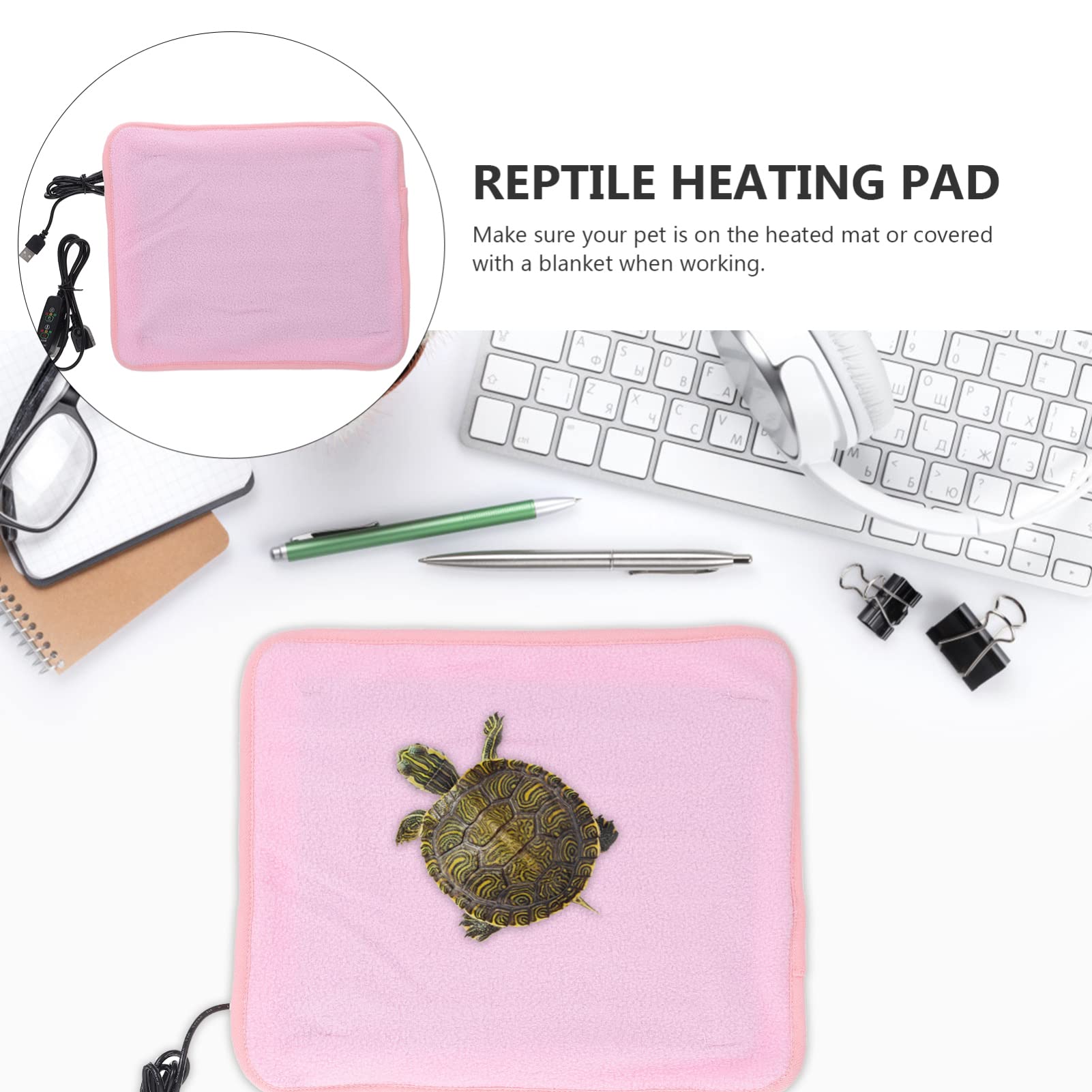 Mipcase USB Heating Pad for Small Animals Reptile Heat Pad Electric Heated Mat Pet Supply