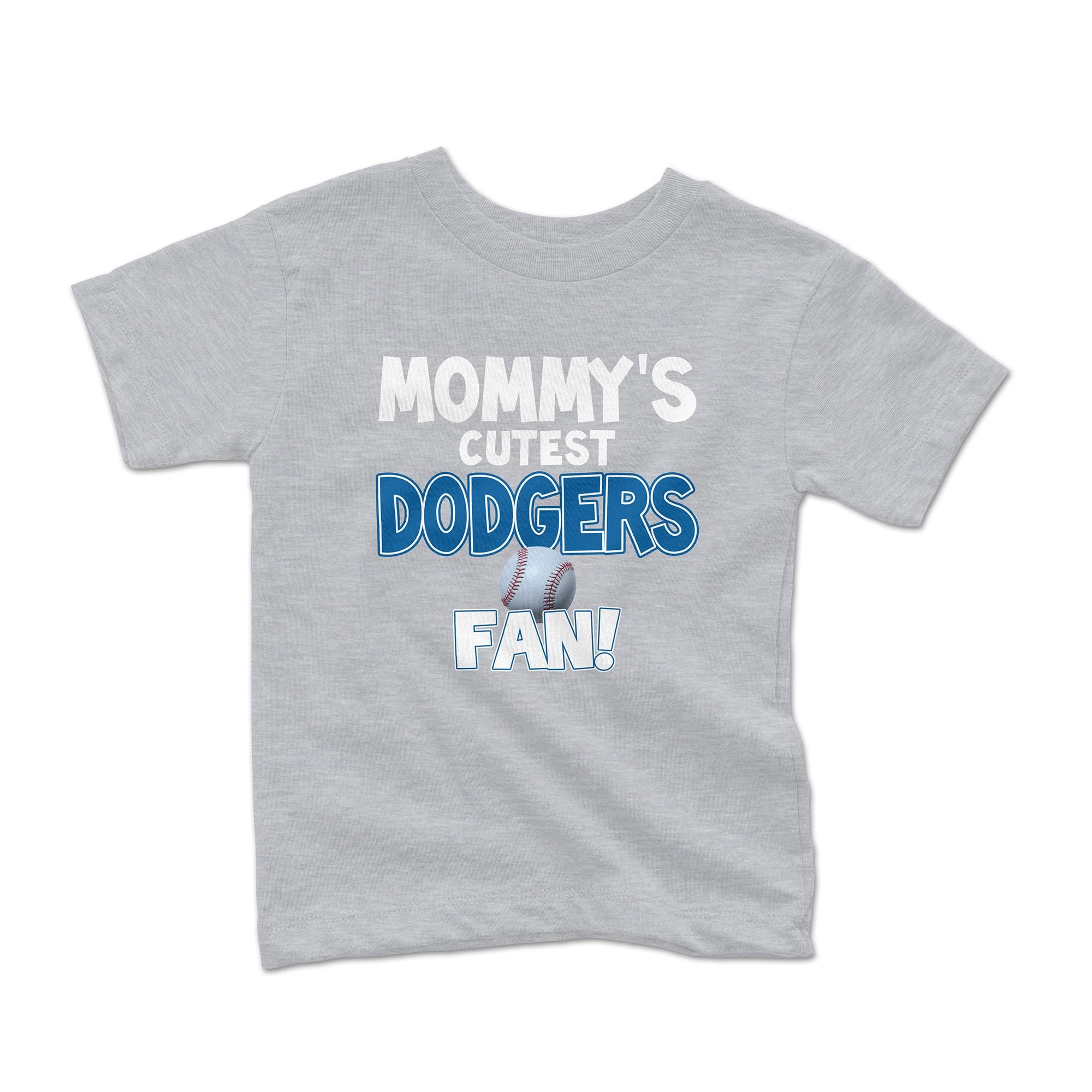 NanyCrafts Kid's Mommy's Cutest Dodgers Fan Shirt 12-18 Months Heather