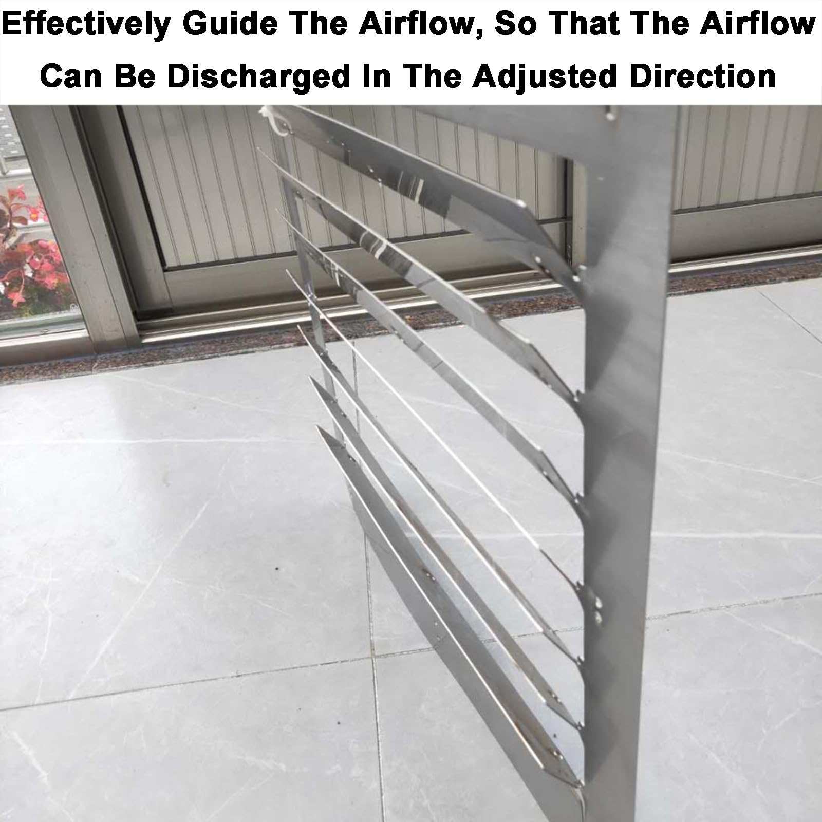 Grille de Protection en Acier Inoxydable pour climatiseur, déflecteur d'air, pour unités de climatisation et condenseurs de Pompe à Chaleur (63 x 63 cm / 25 x 25 Pouces)
