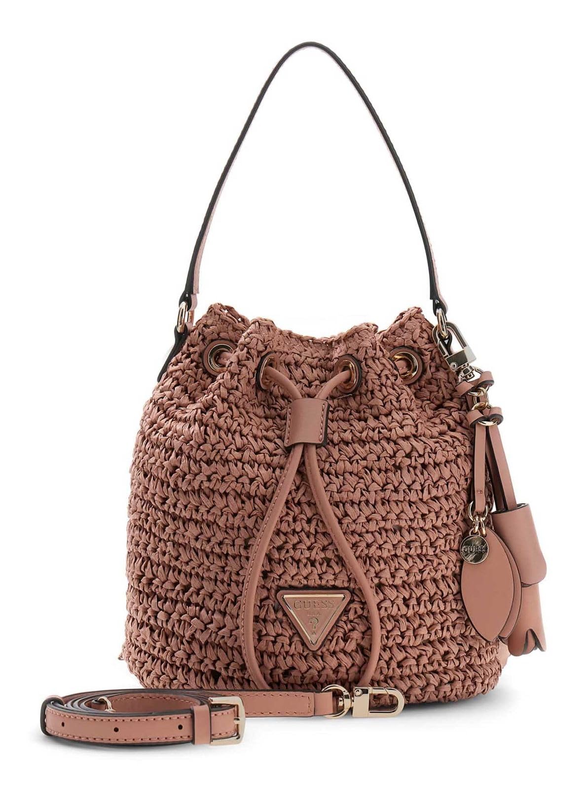 GUESS Umhängetasche Handtasche Ofelia Top Handle Bucket Coral Pink altrosa