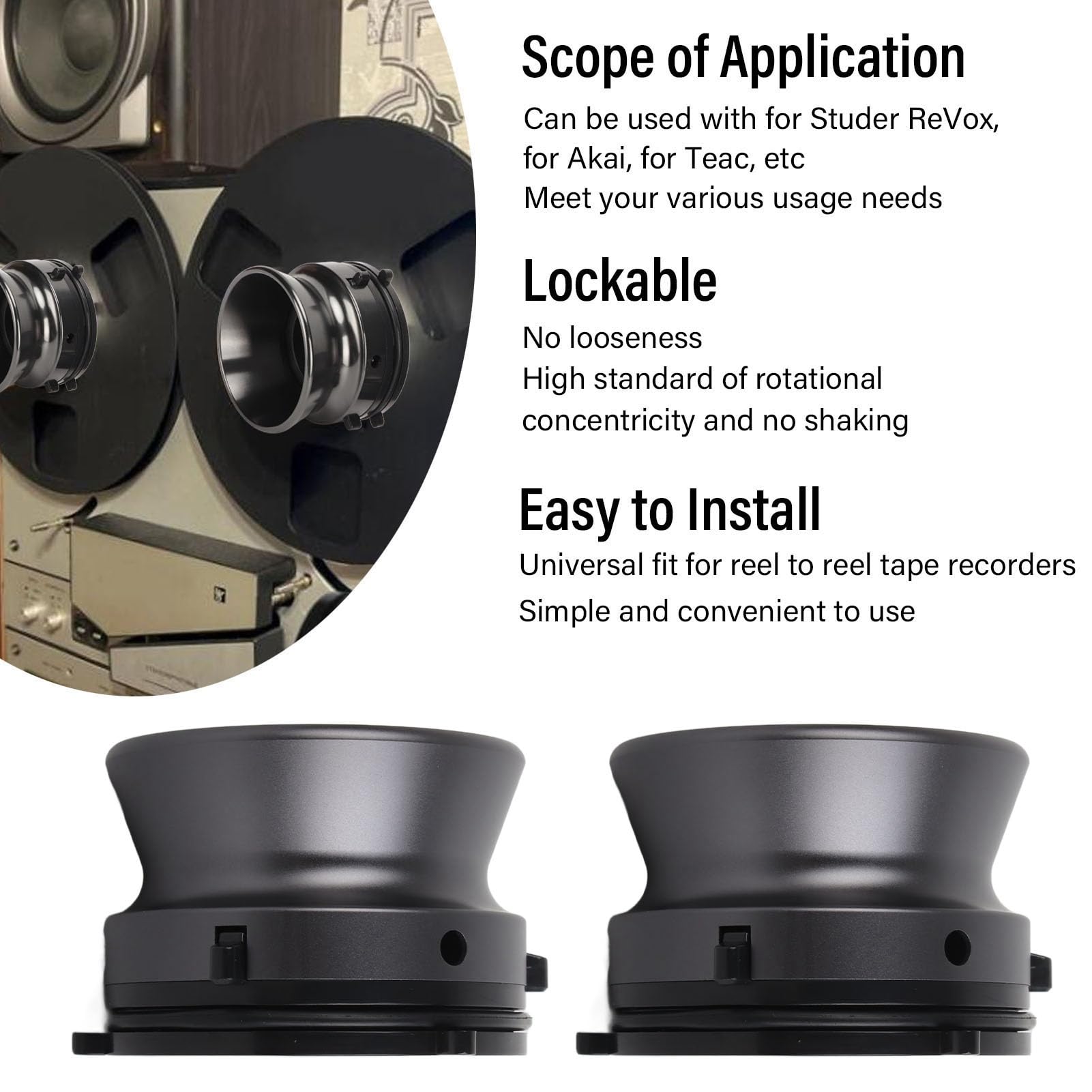 Amazon.com: 1 Pair Nab Hub Adapters, 10 inch Reel to Reel Tape Nab