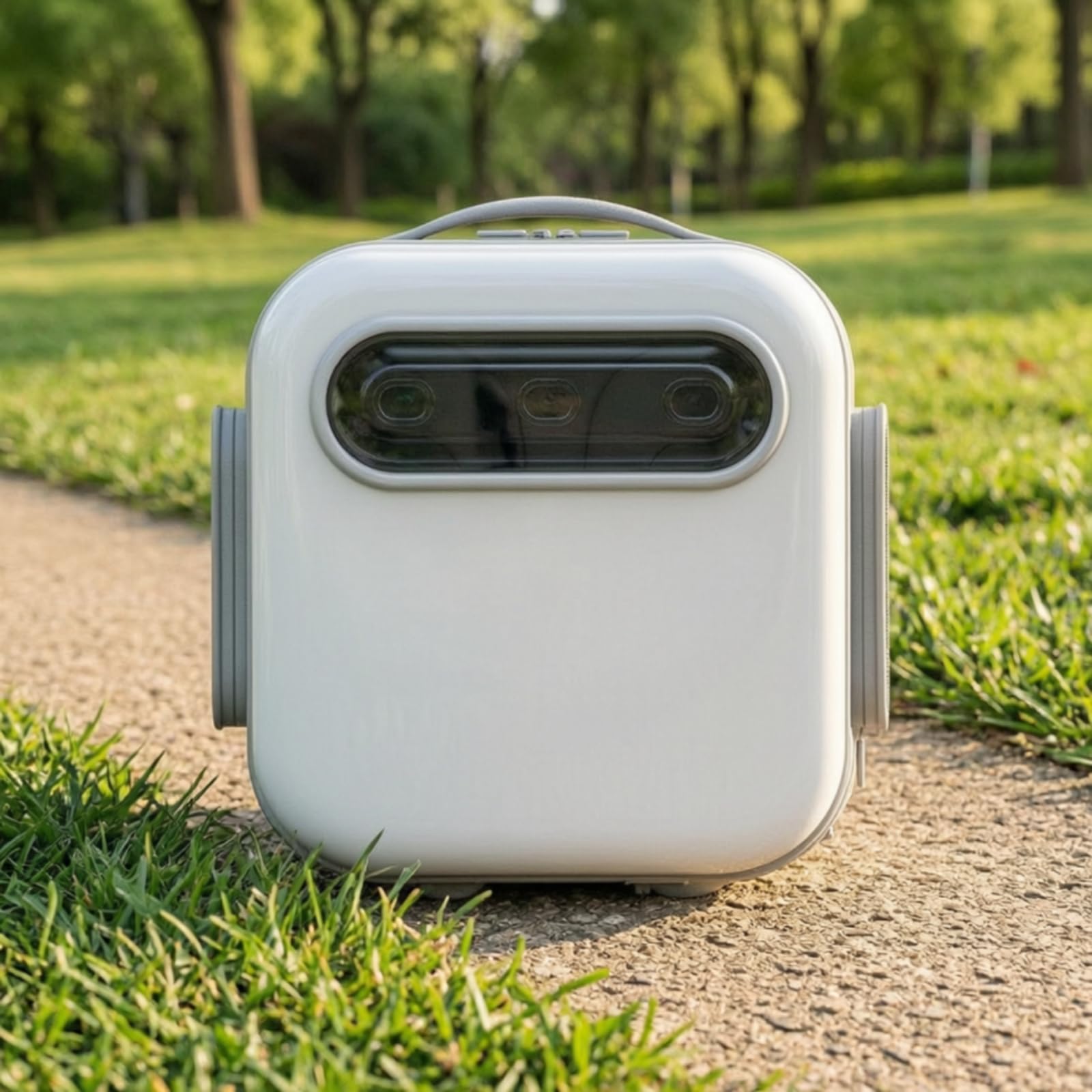 tín para Mascotas Mochila para Pequeño Portador Rígido Ventana te Ventilación Estructura Estable Material EVA Adecuado para Viajes al Veterinario Paseos al Aire Libre, Gris Claro