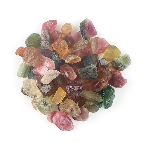 Miniatura 1 de SunshineGems Natural Raw Multi Tourmaline Crystals Untreated Raw Rough Loose Gemstone for Healing Tumbling, Cabbing, Fountain Rocks, Polishing, Wire