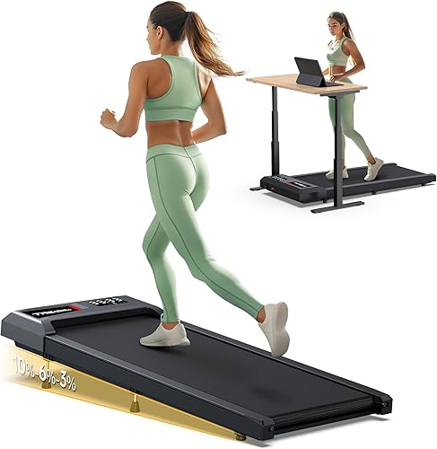Walking Pad with Incline, Walking Pad Treadmill 300lb Capacity, Voice Control Under Desk Treadmill Works with ZWIFT KINOMAP WELLFIT APP, 2.5HP Walking Pad with Incline, Walking Pad Treadmill 300lb Capacity, Voice Control Under Desk Treadmill Works with ZWIFT KINOMAP WELLFIT APP, 2.5HP