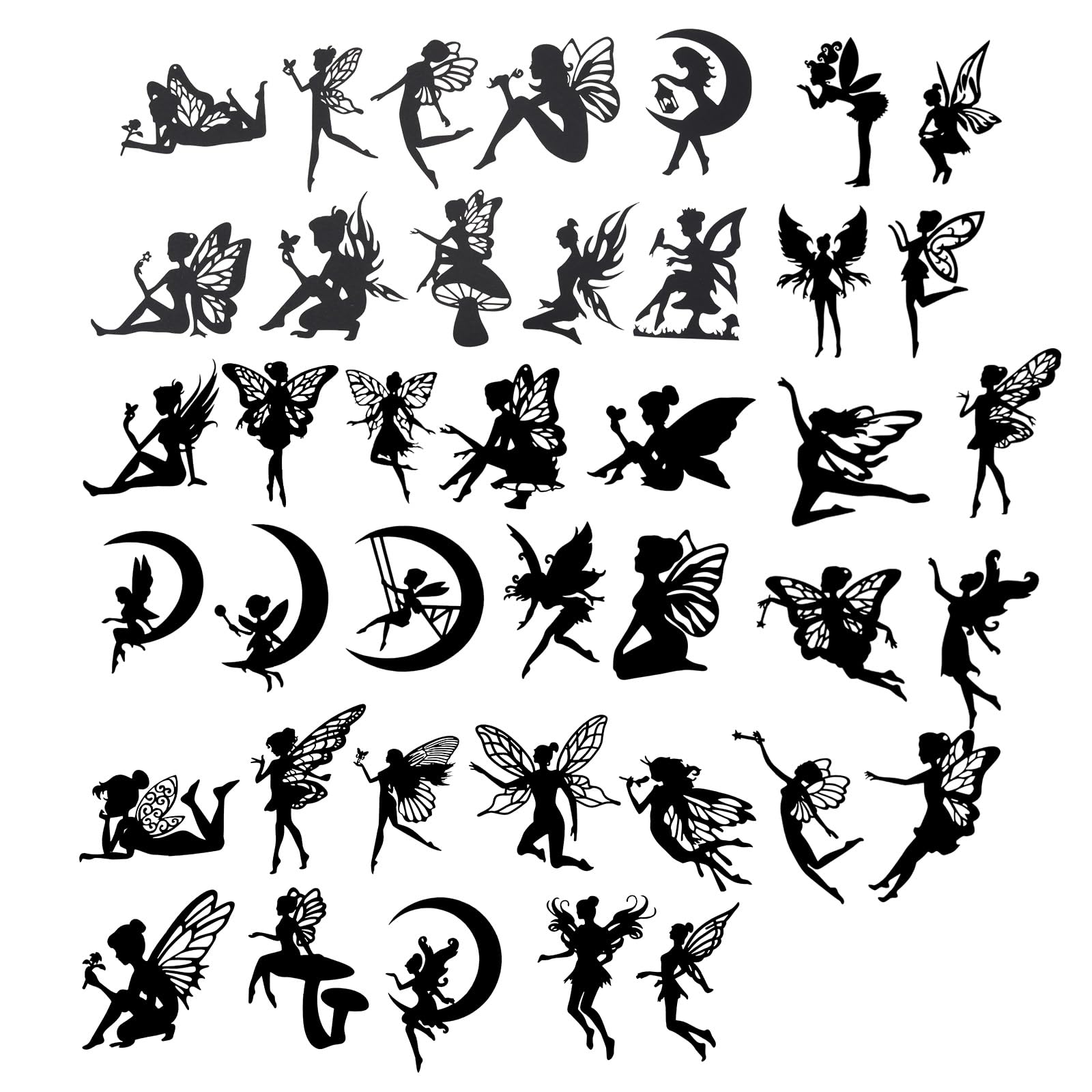 amazon-com-ecsing-40pcs-fairy-cutouts-silhouette-embellishments-jar-decals-decorative-paper-for-lantern-jars-scrapbooks-windows-desks-mobile-phones-decoration for Free Printable Cut Out Fairy Silhouette Amazon.com: ECSiNG 40PCS Fairy Cutouts Silhouette Embellishments Jar Decals Decorative Paper for Lantern Jars Scrapbooks Windows Desks Mobile Phones Decoration for Free Printable Cut Out Fairy Silhouette
