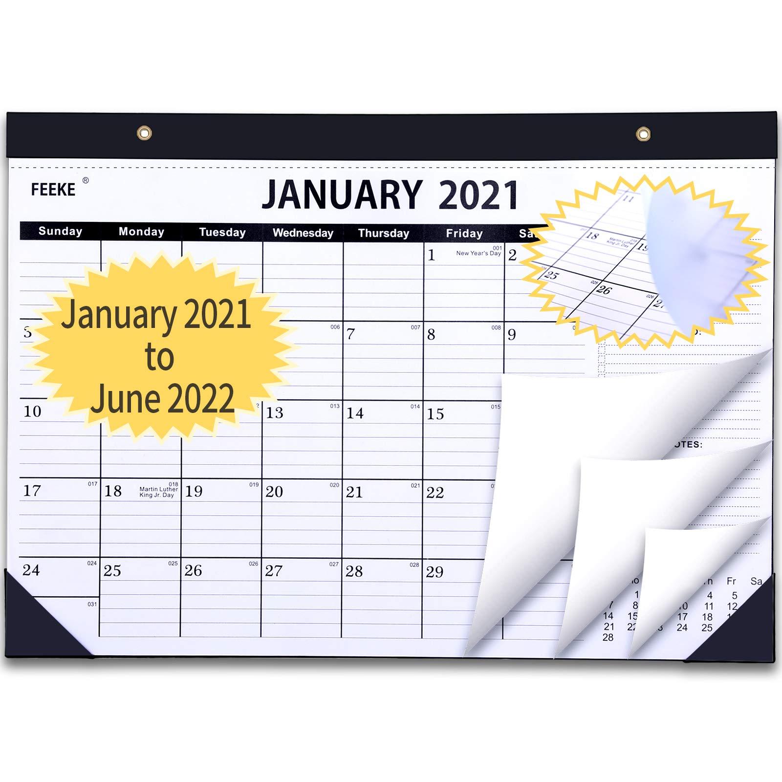 Buy 2022 Desk Calendar - 18 Months Desk Calendar With To-Do List,Julian Date.  January 2022 - June 2023 17 X 12 Monthly Desk Or Wall Calendar, Perfect  For Organizing For Home Or