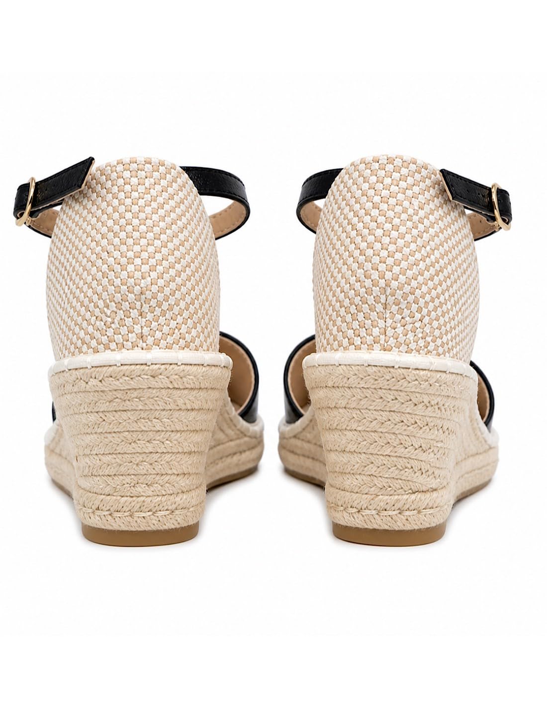 Espadrilles Femme Compensées Confortables 6 cm – Sandales Été Élégantes en Toile & Corde avec Bride Cheville