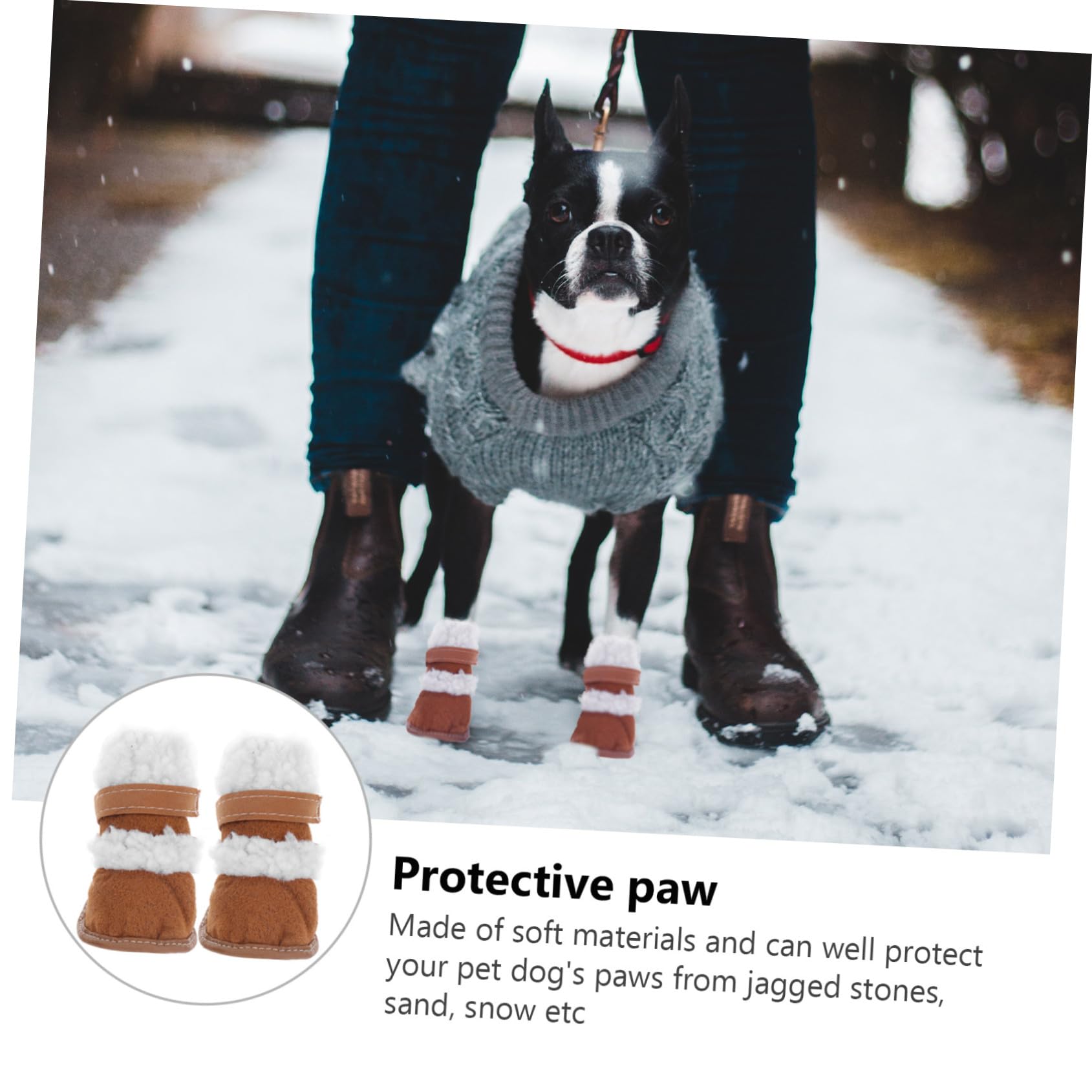 BESPORTBLE 6paare Hundeschuhe Antirutsch Teiliges Für Hunde Und Welpen Warme Outdoor-Schuhe Mit Rutschfester Sohle Für Winterliche Aktivitäten Und Pfotenpflege Schnee Und EIS