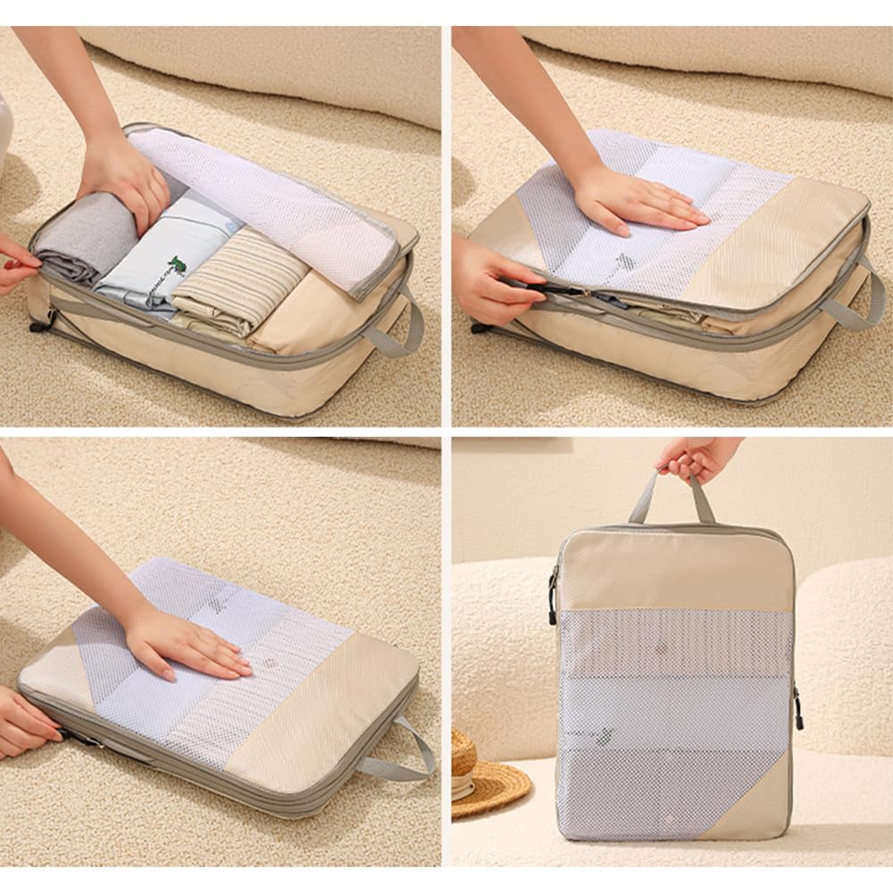 Organizer da viaggio, 3 pezzi, leggero, durevole ma robusto, cubo di imballaggio per viaggi d'affari, vacanze in famiglia, viaggi di vacanza, fine settimana, campeggio ed escursionismo, brevi