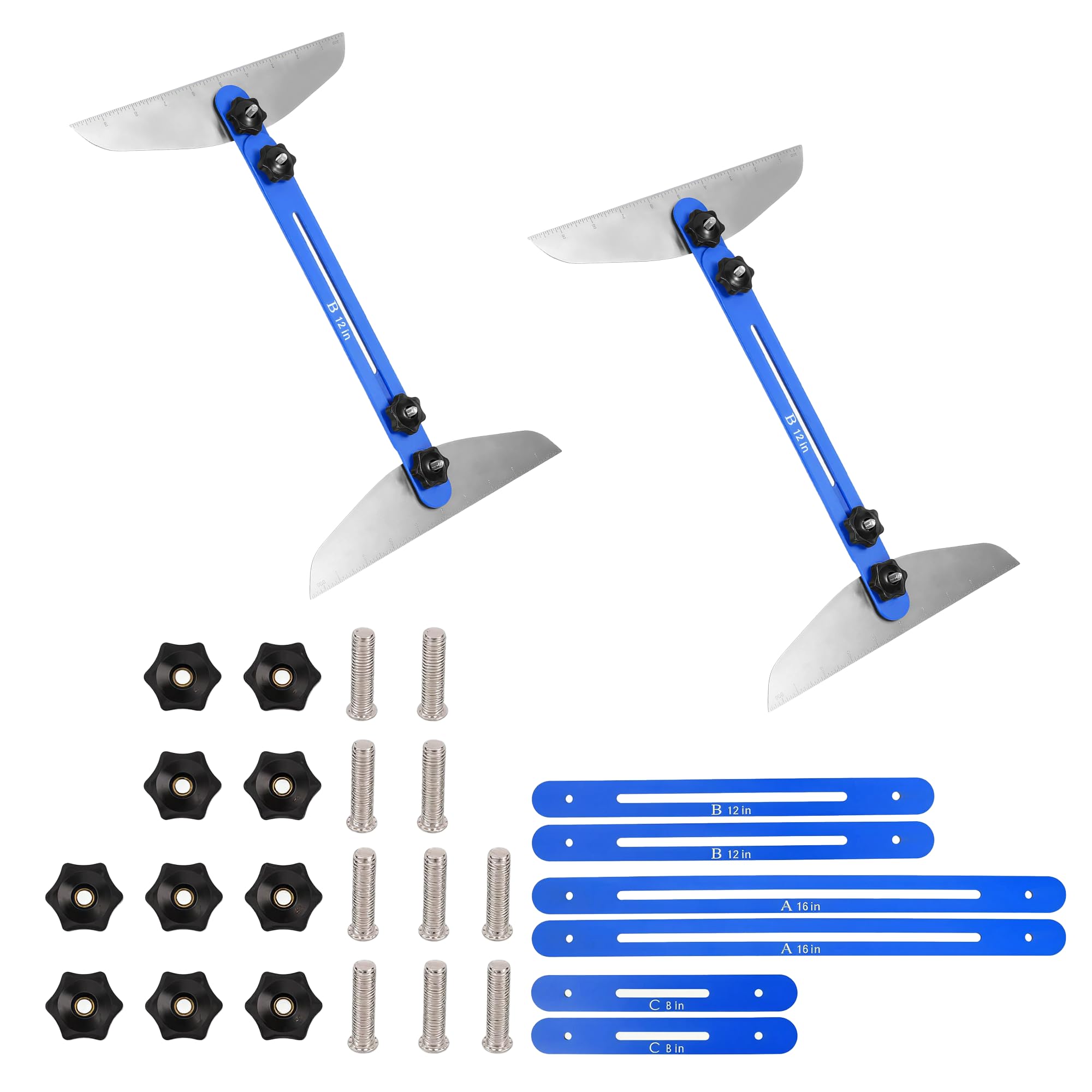 Treppenstufen Schablone Werkzeug: Treppenstufen-Schablonenwerkzeug 25.4–152.4cm Aluminium Verstellbar Für Holztreppen Zuschnitt Renovierung Für Bodenleger und Tischler