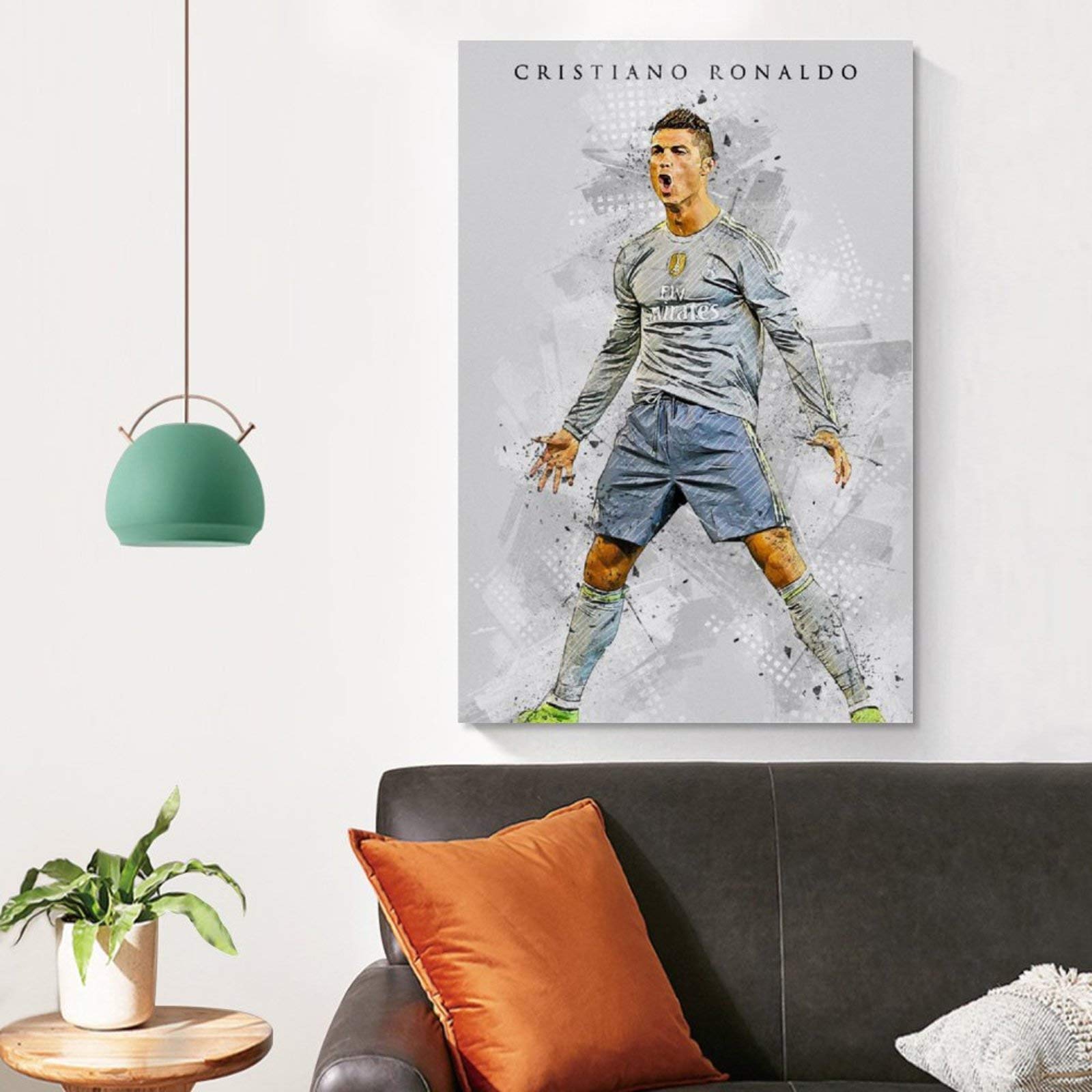 DSGFR Cristiano Ronaldo 13 Affiches Superstar Football Peinture Décorative Toile Art Mural Salon Affiches Peinture Chambre 20x30 pouces (50x75cm)
